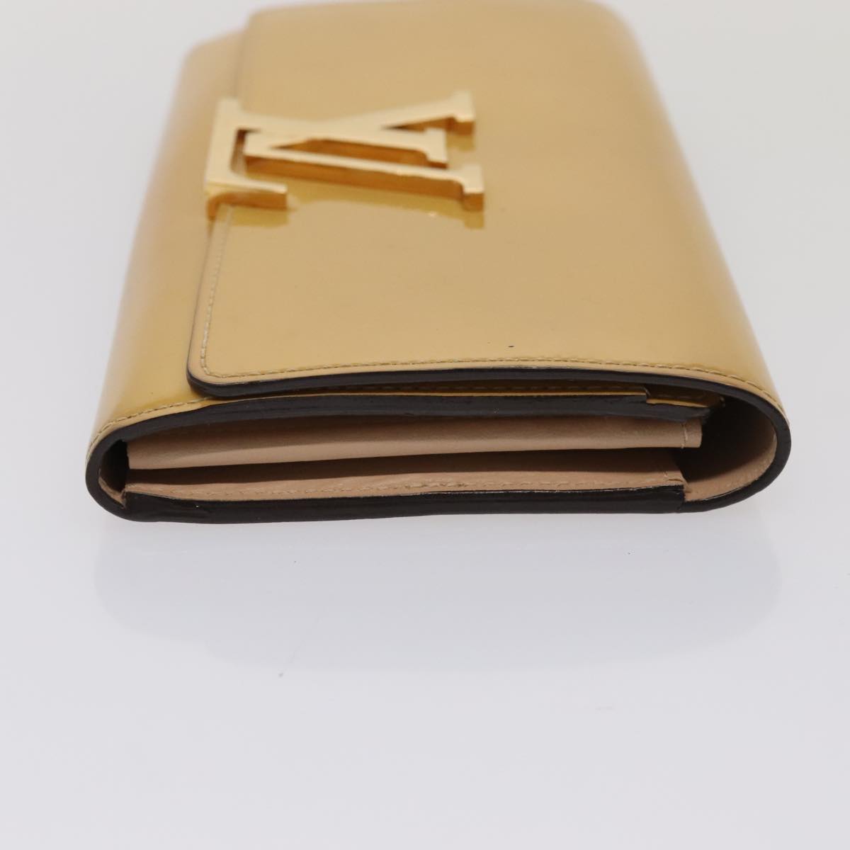 LOUIS VUITTON Vernis Portefeuille Louise Wallet Beige Dunne M61318 LV 89479