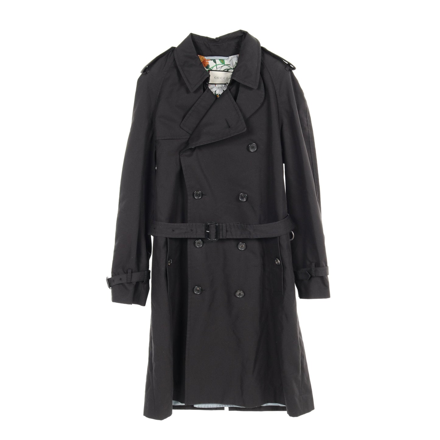 Luxury Gucci Trending 2025 Trench coat Cotton Black