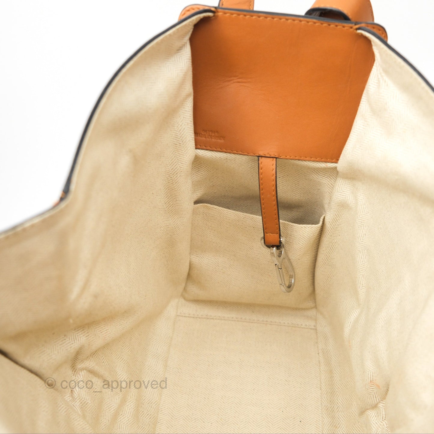 Loewe Small Hammock Shoulder Bag Crochet Tan Calfskin