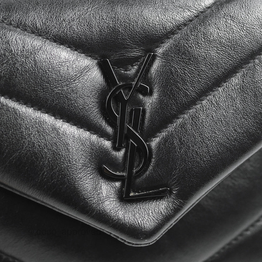 Saint Laurent Loulou Toy Quilted Leather Shoulder Bag Black