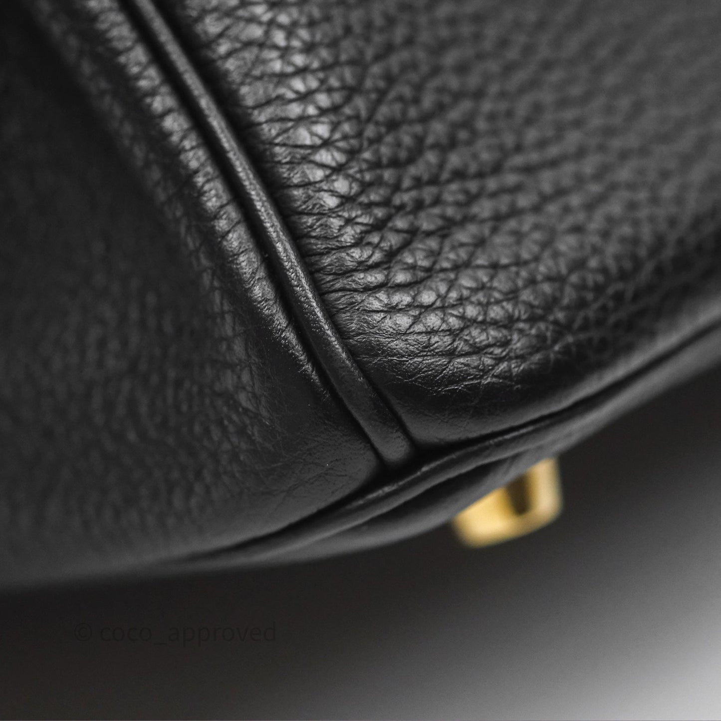 Hermès Retourne Birkin 25 Noir Togo Gold Hardware