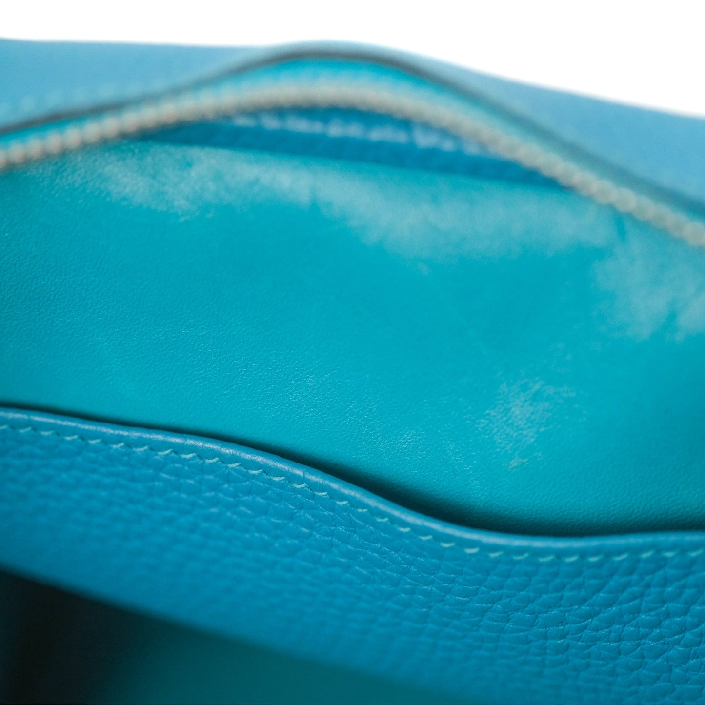 Hermès Lindy 34 Blue Paon Clemence Palladium Hardware