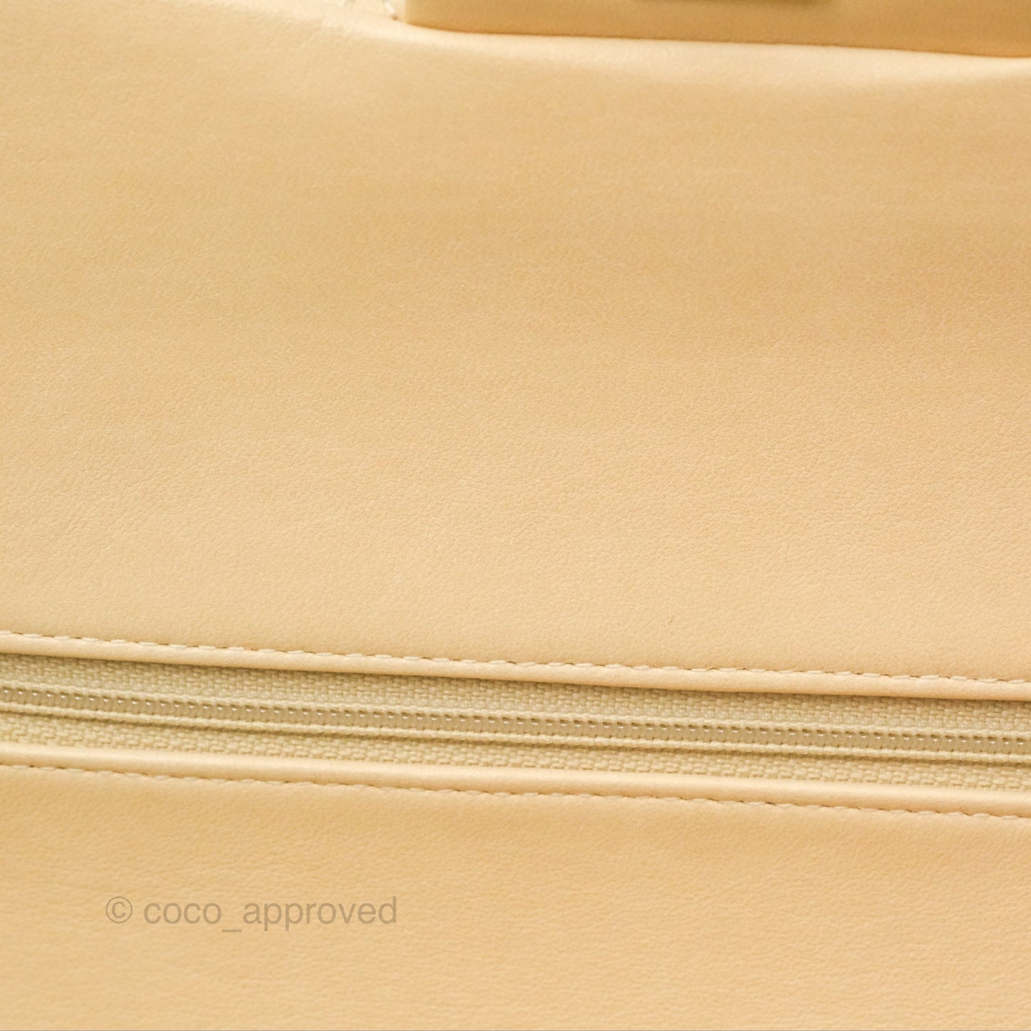 Chanel Vintage Medium Classic Flap Beige Lambskin 24K Gold Hardware