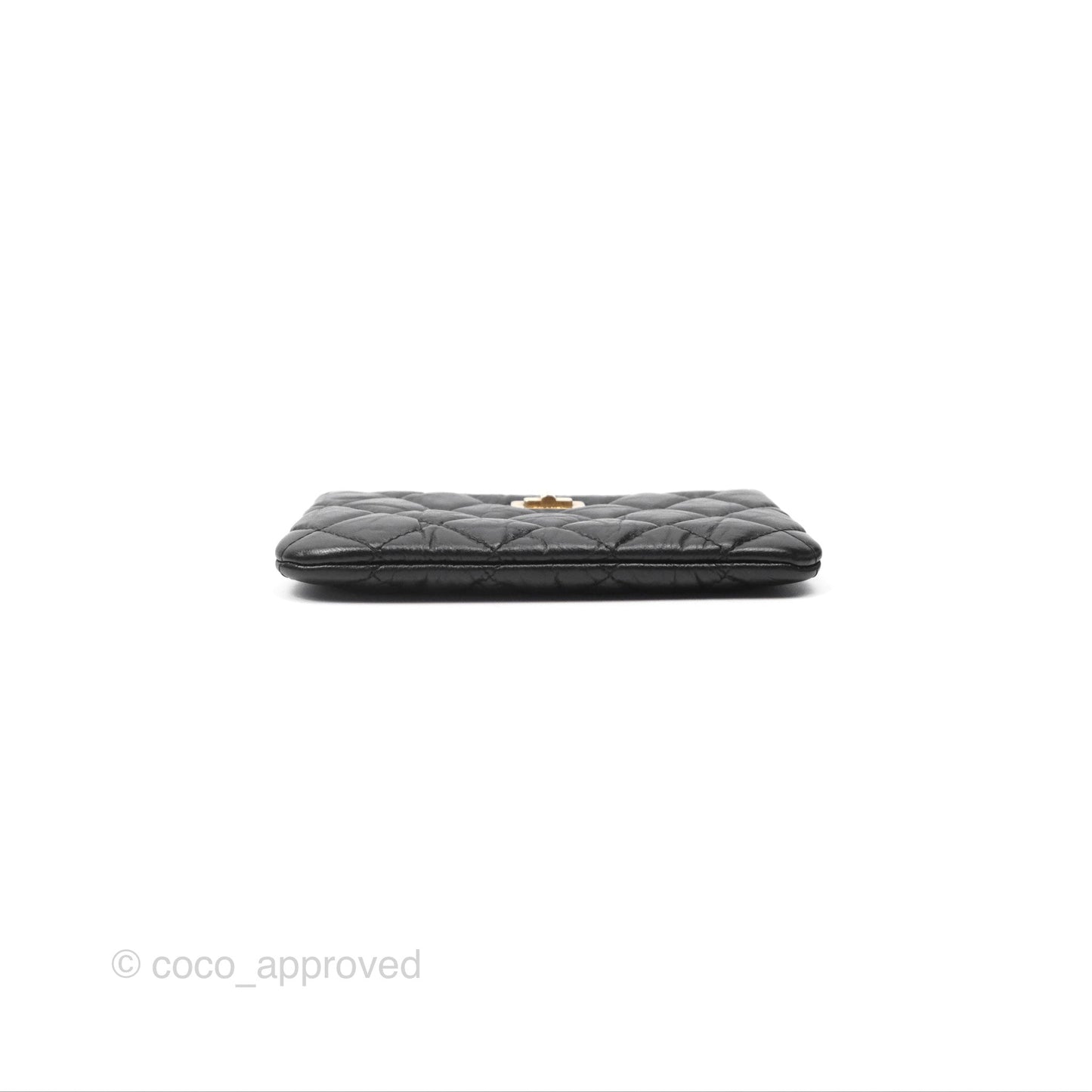 Chanel Quilted Mini Reissue O Case Black Calfskin Aged Gold Hardware