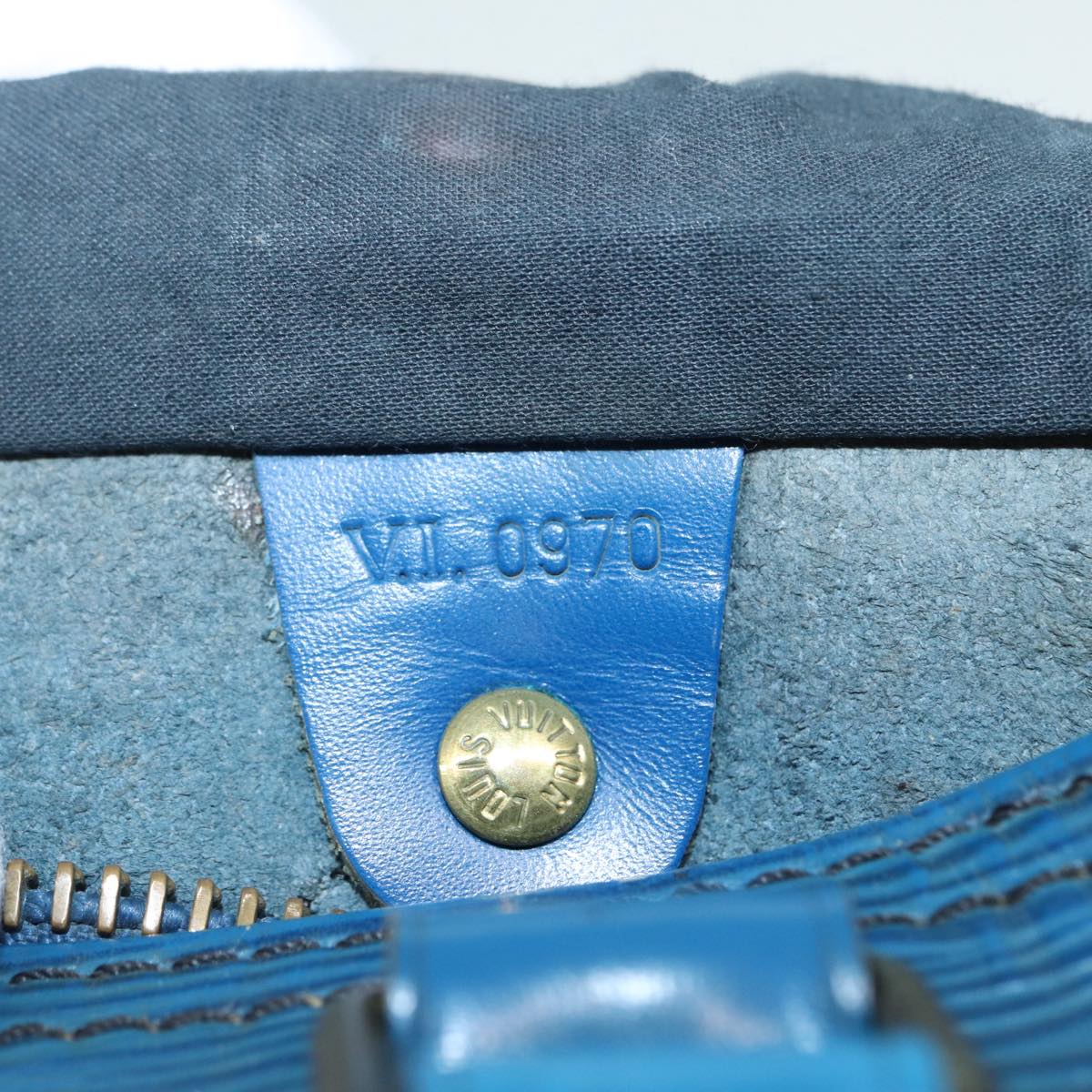 LOUIS VUITTON Epi Speedy 25 Hand Bag Toledo Blue M43015 LV 89591