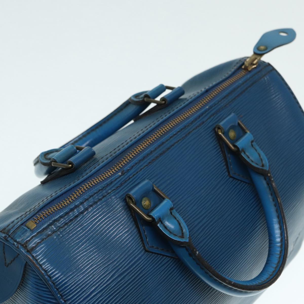 LOUIS VUITTON Epi Speedy 25 Hand Bag Toledo Blue M43015 LV 89591