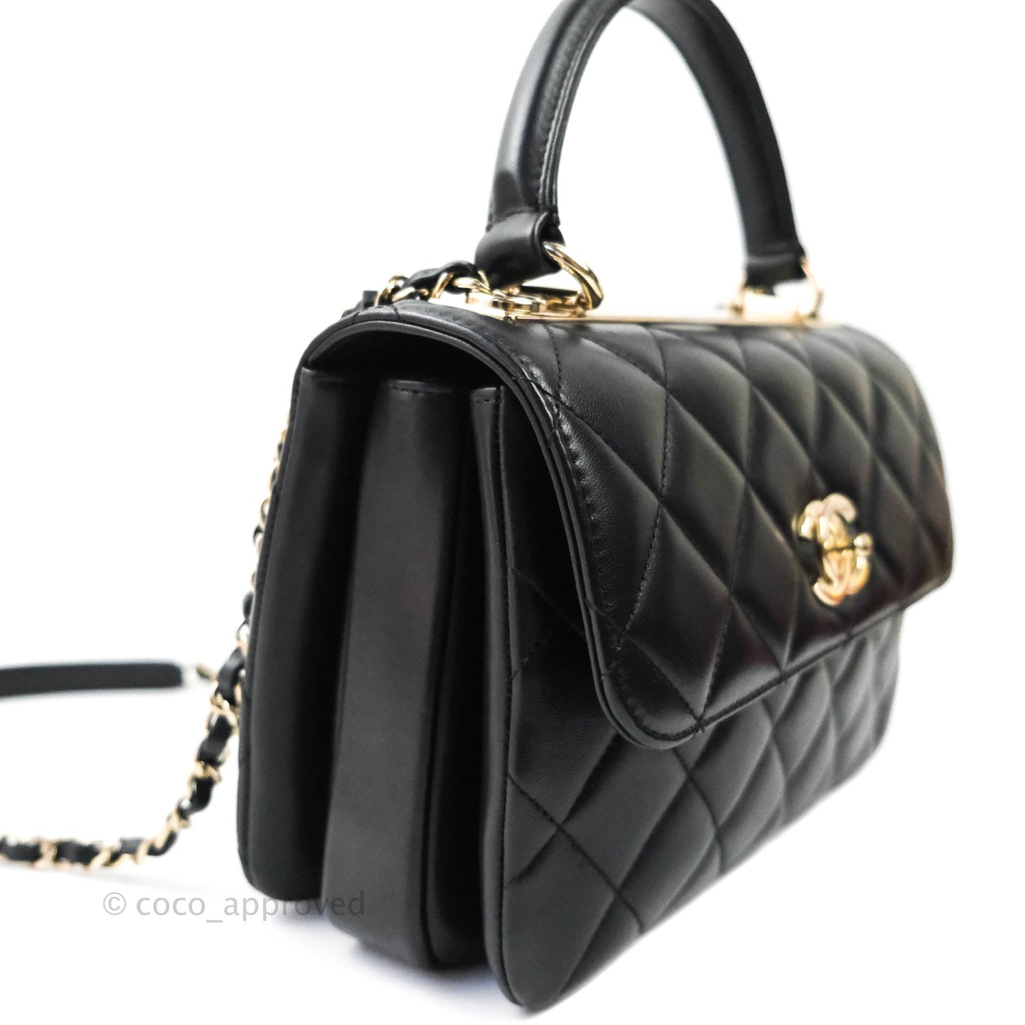 Chanel Trendy CC Small Black Lambskin Gold Hardware