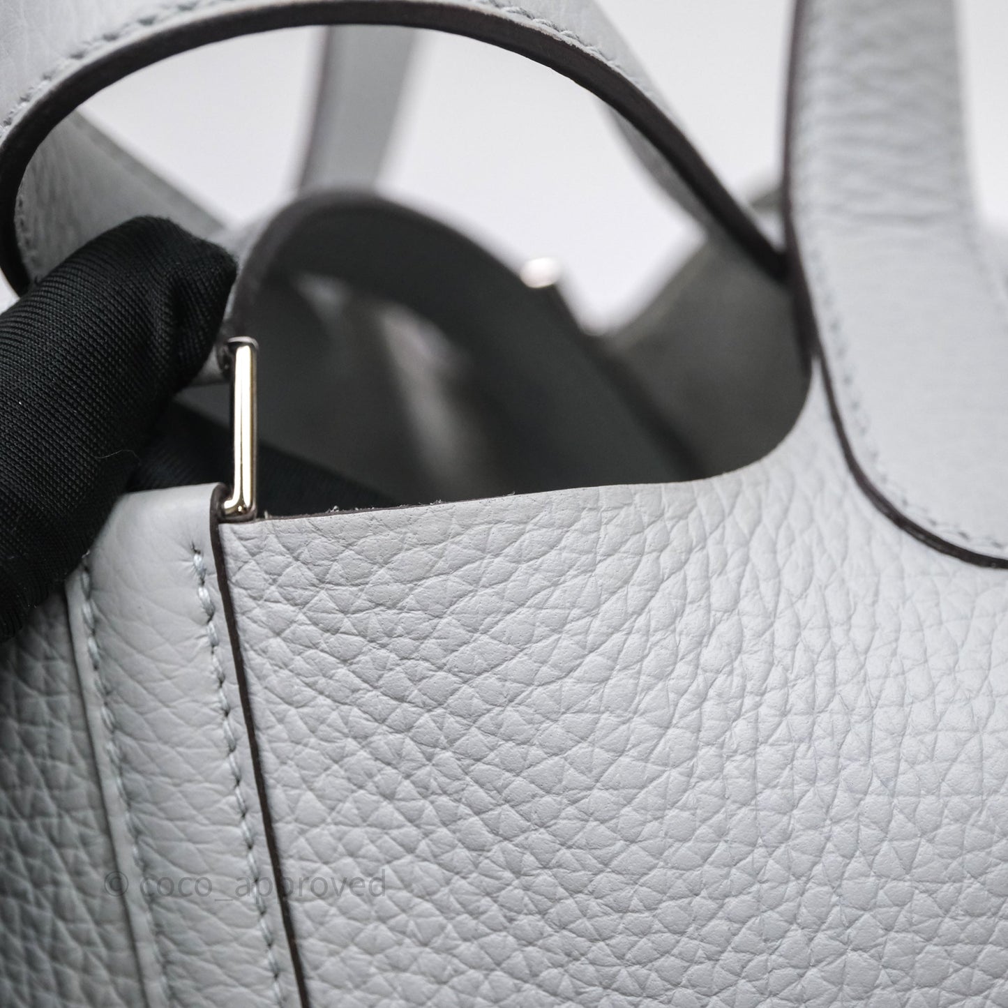 Hermès Picotin Lock 18 Bleu Glacier 8U Clemence Palladium Hardware