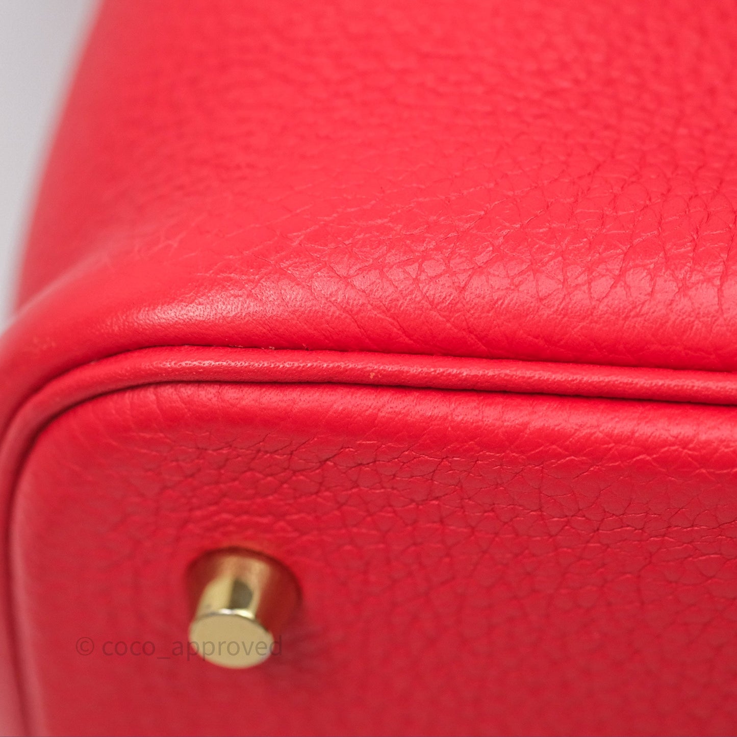 Hermès Picotin 22 Rouge Tomate S5 Clemence Gold Hardware