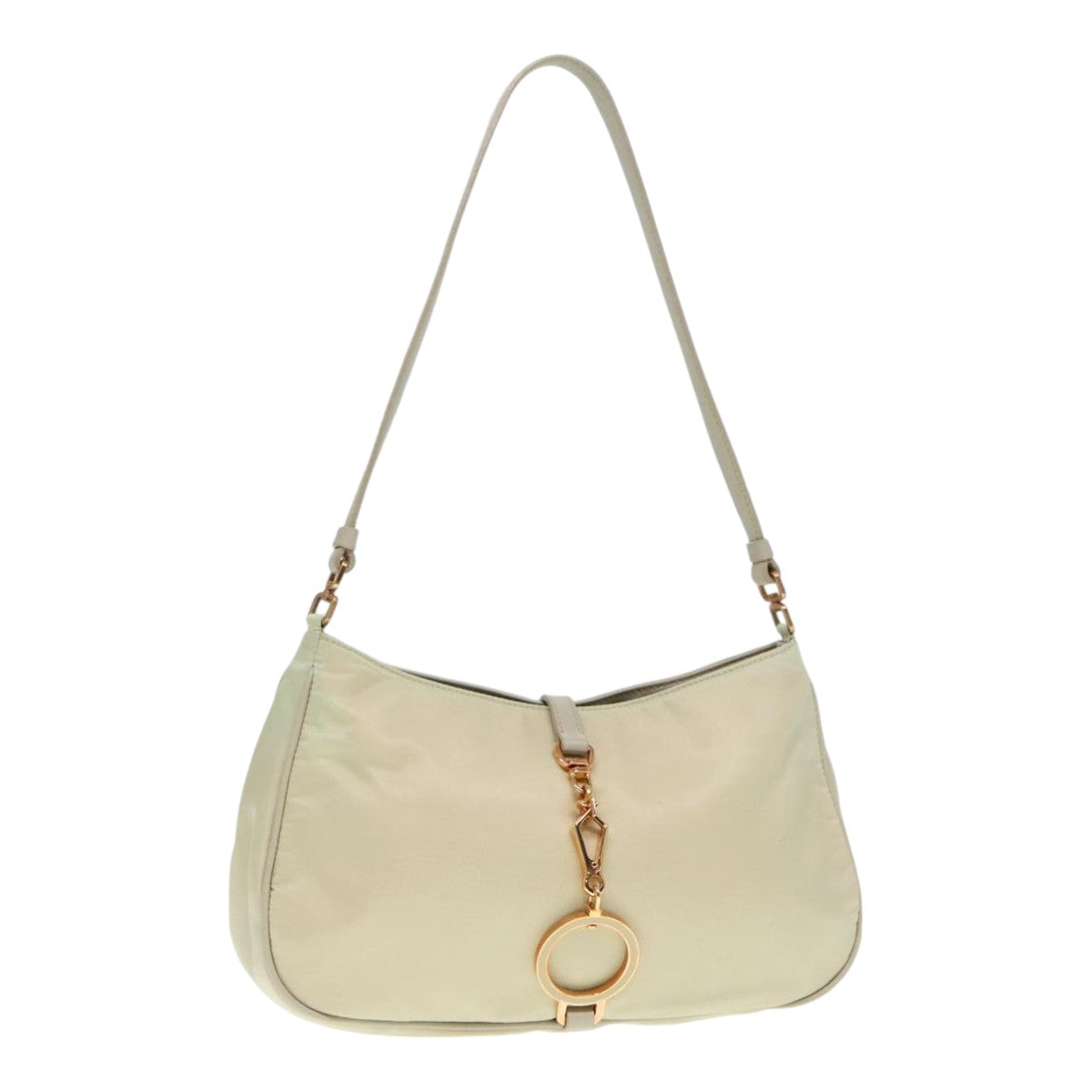 Luxury Prada Shoulder Bag Nylon White Gold  89603
