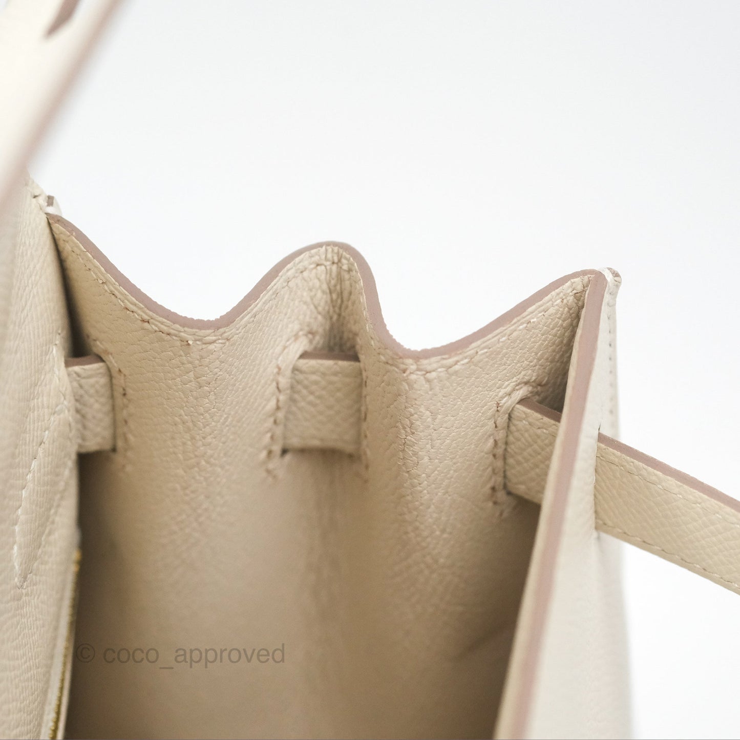 Hermès Kelly 28 Sellier Craie 10 Epsom Gold Hardware