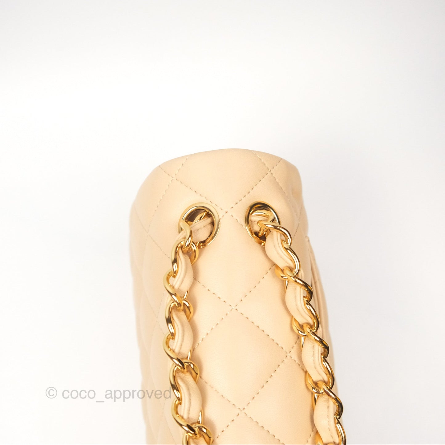 Chanel Jumbo Double Flap Beige Lambskin Gold Hardware⁣⁣