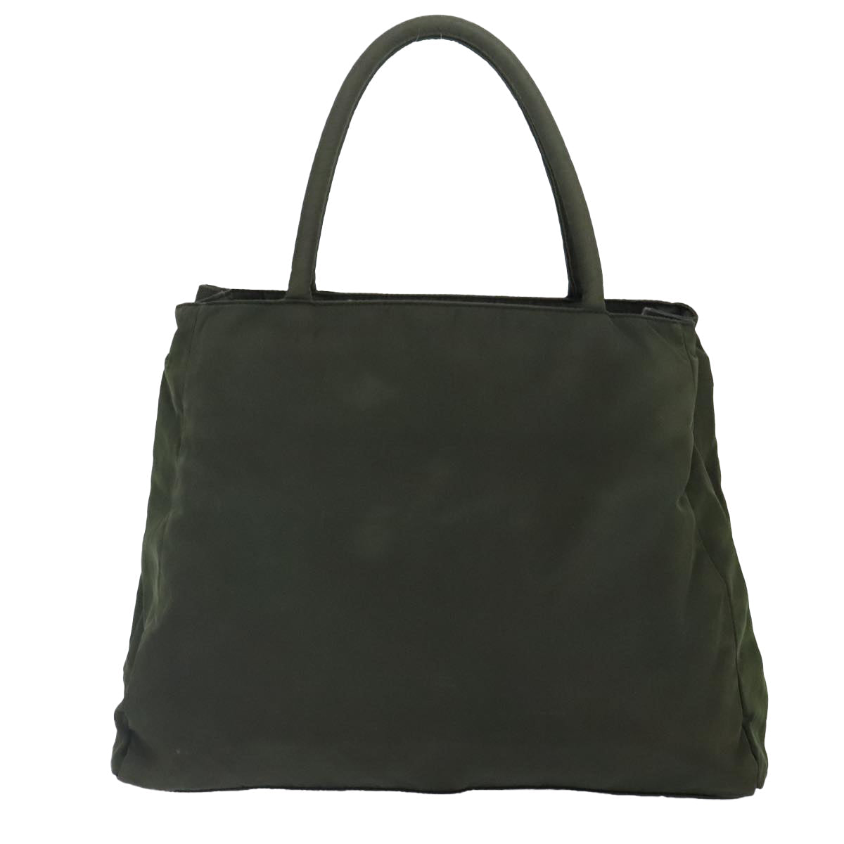 Luxury Prada Tote Bag Nylon Khaki Silver  89615