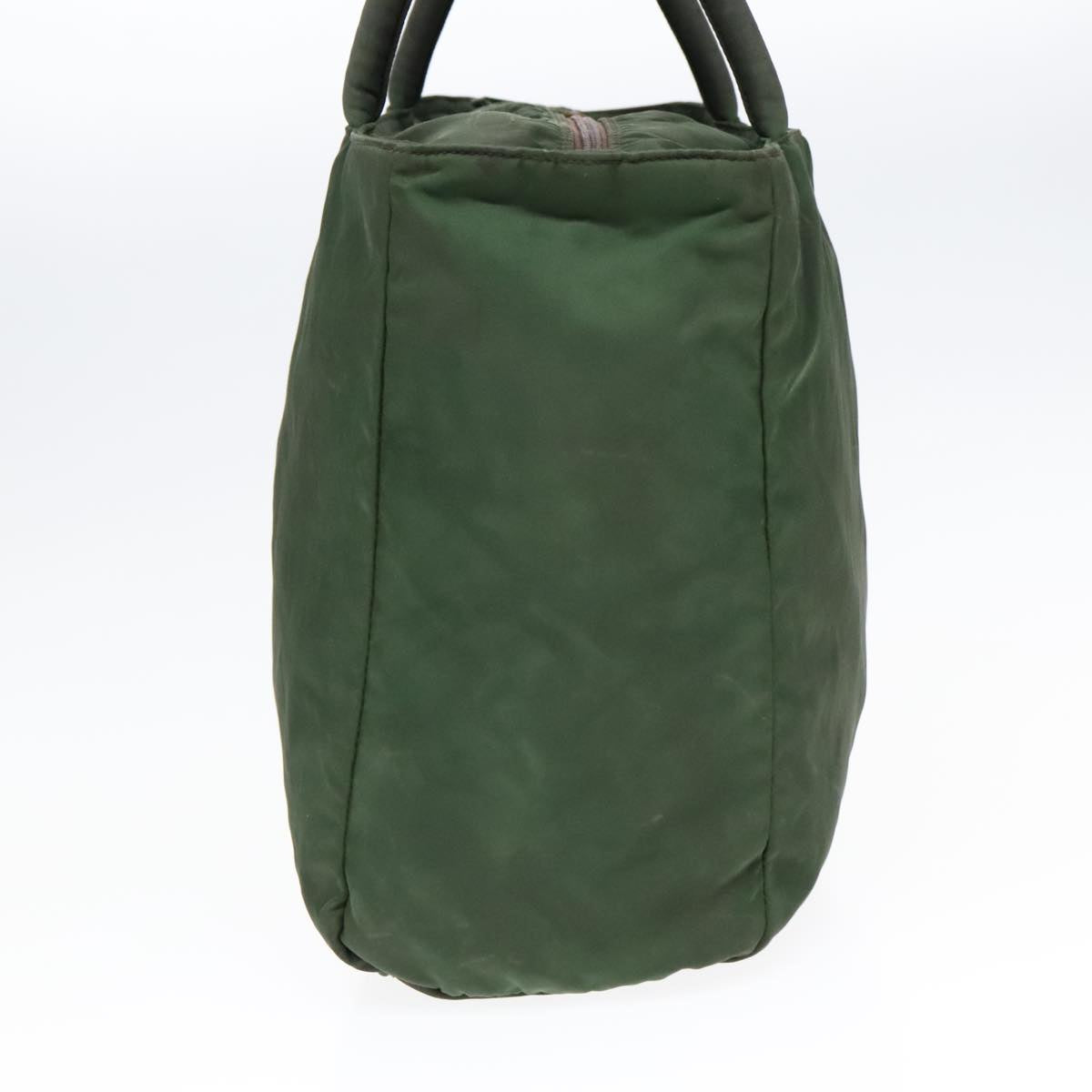 Luxury Prada Tote Bag Nylon Khaki Silver  89618