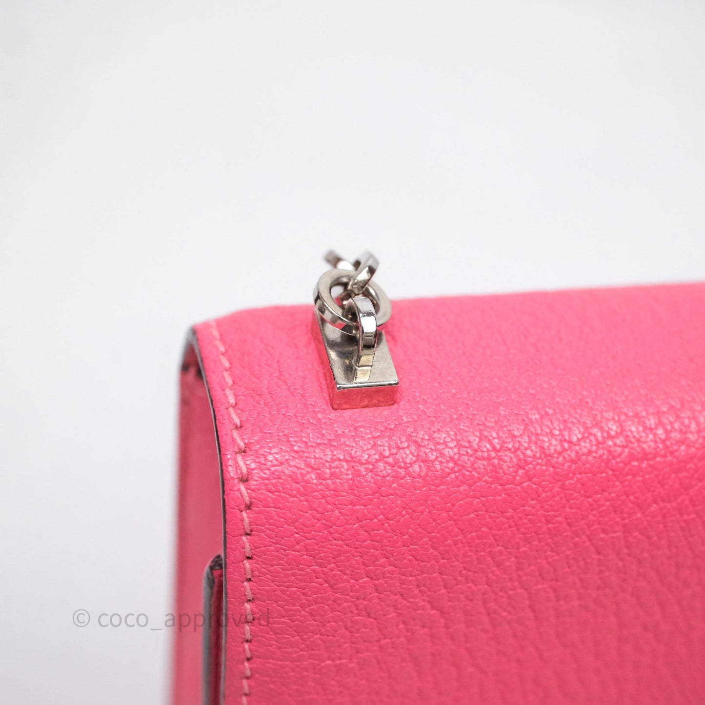 Hermès Mini Verrou Chaine Bag Rose Lipstick U5 Chevre Mysore Palladium Hardware