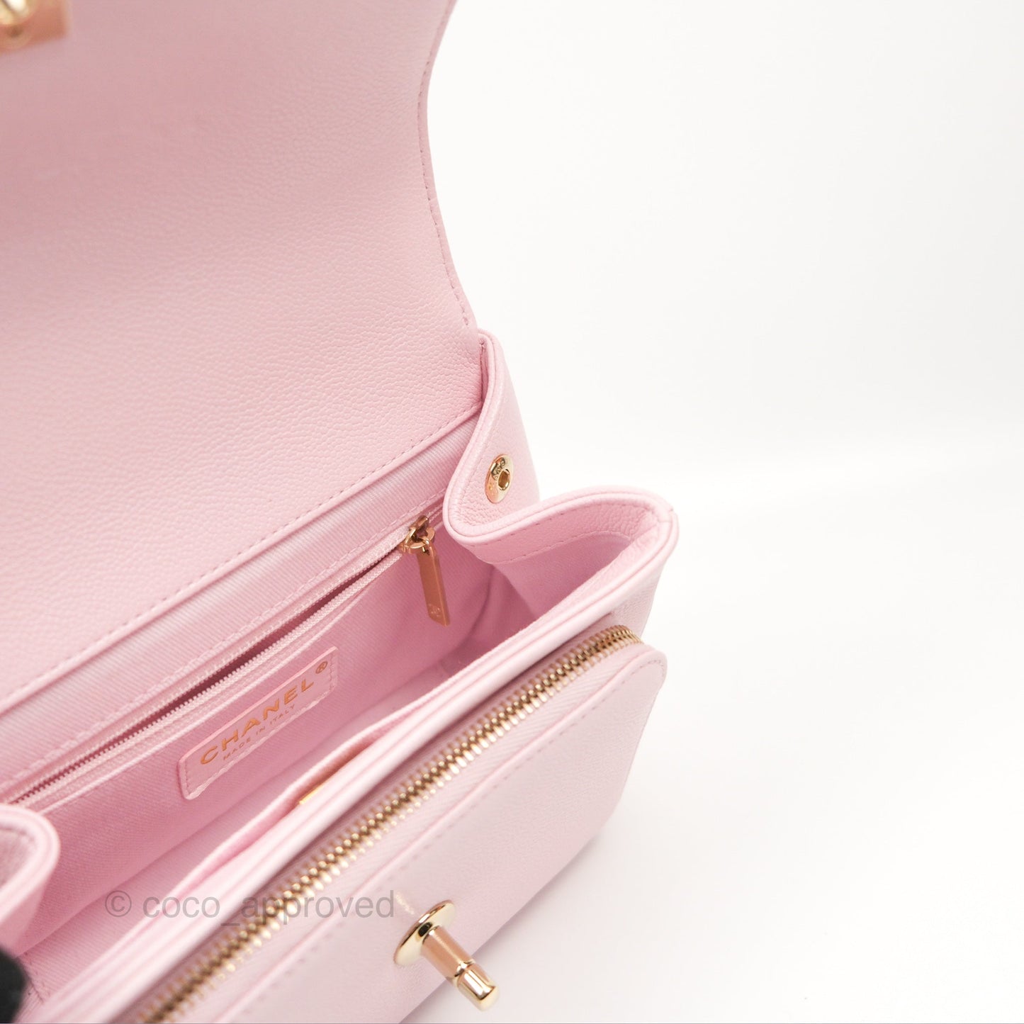 Chanel Quilted Small Business Affinity Flap Light Pink Caviar Gold Hardware