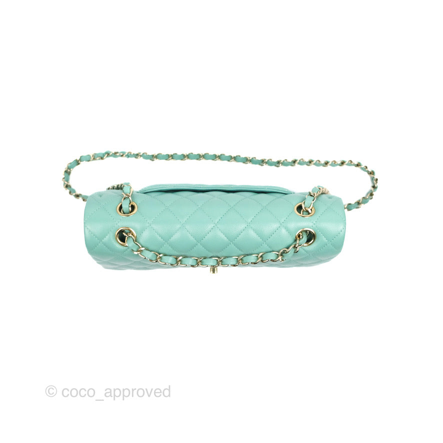 Chanel Classic M/L Medium Flap Quilted Tiffany Caviar Gold Hardware 21S