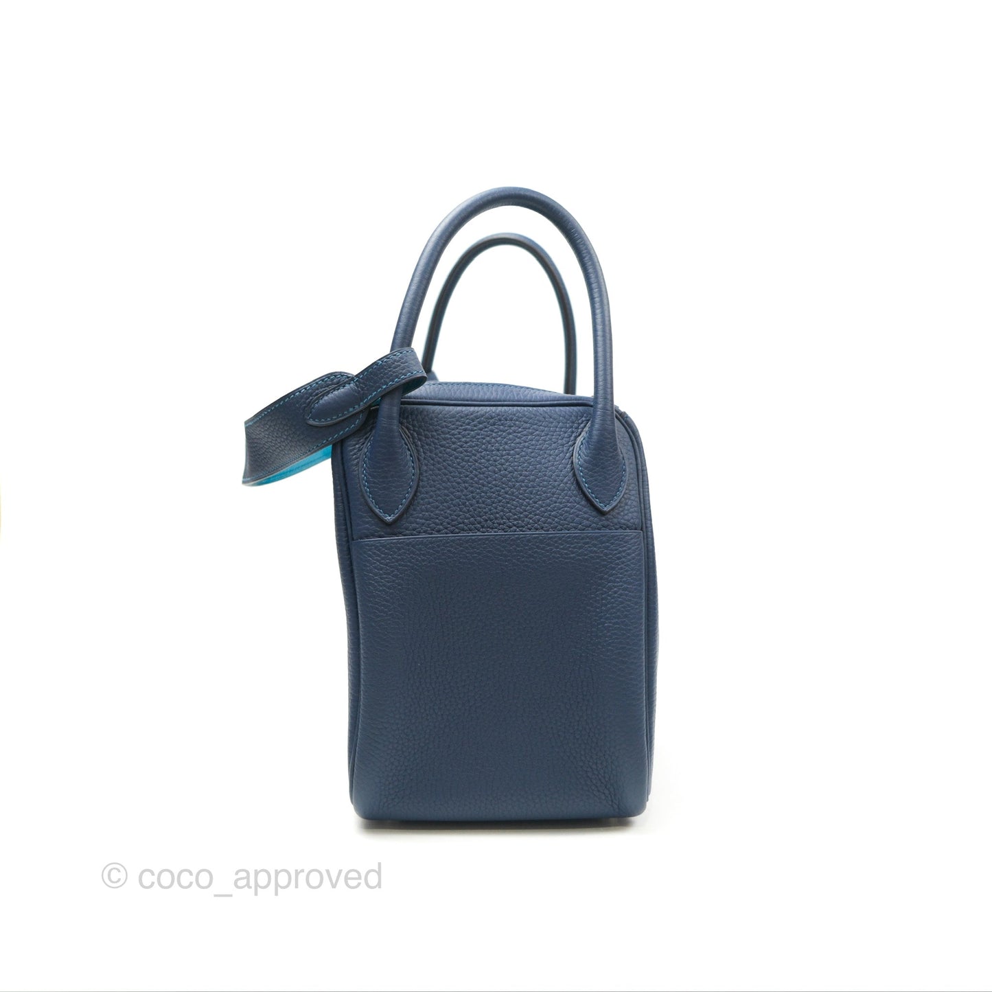 Hermès Lindy 30 Blue Saphir/ Blue Izmir Clemence Palladium Hardware