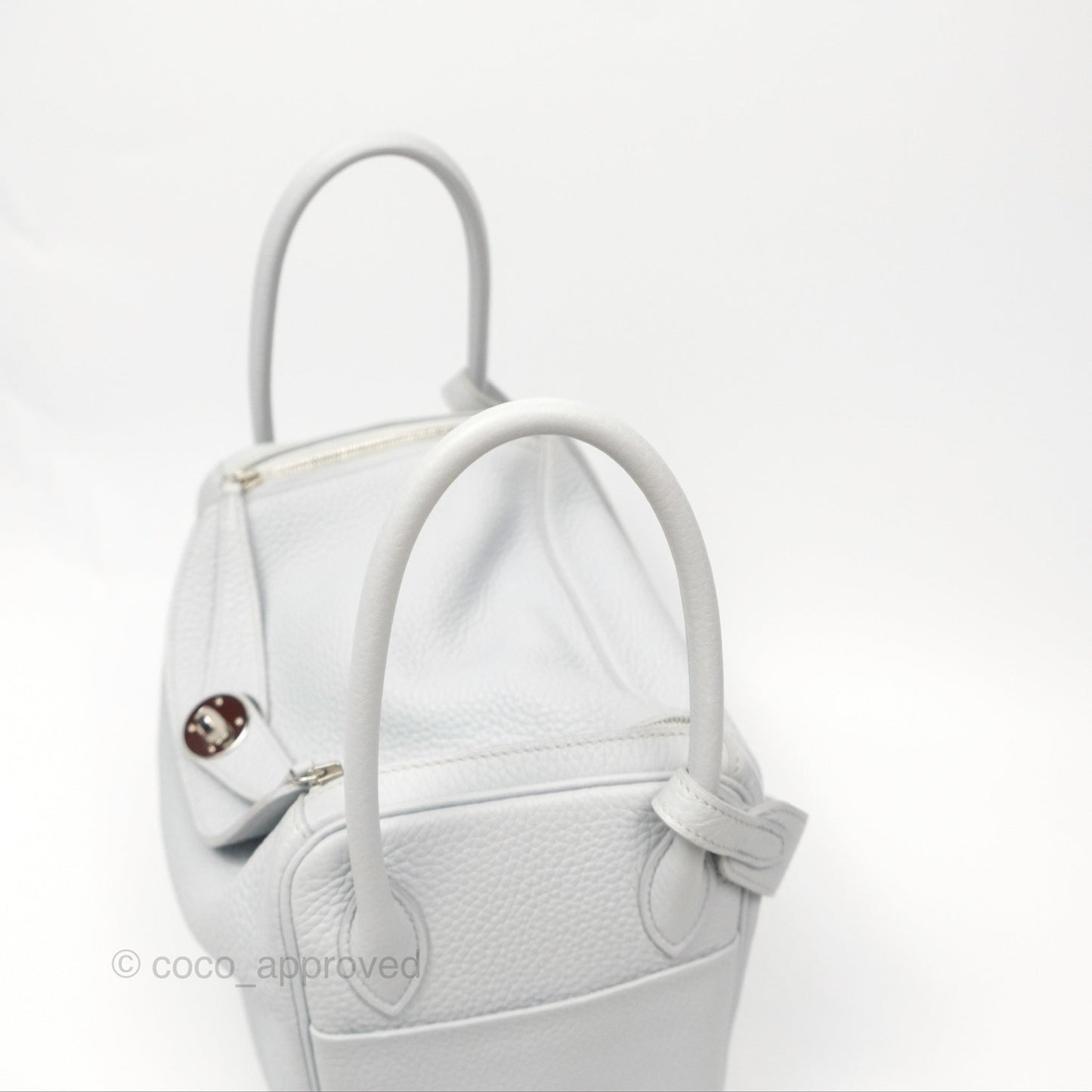 Hermès Lindy 26 Blue Glacier 8U Taurillon Clemence Palladium Hardware