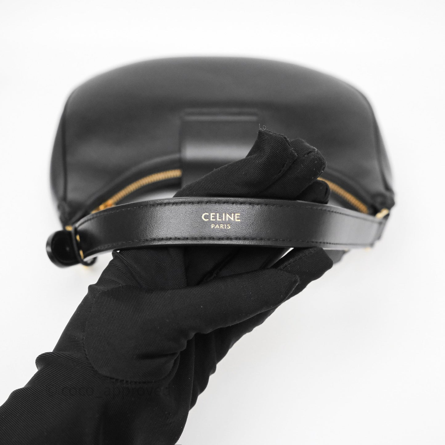 Celine Medium Ava Triomphe Bag Black Smooth Calfskin