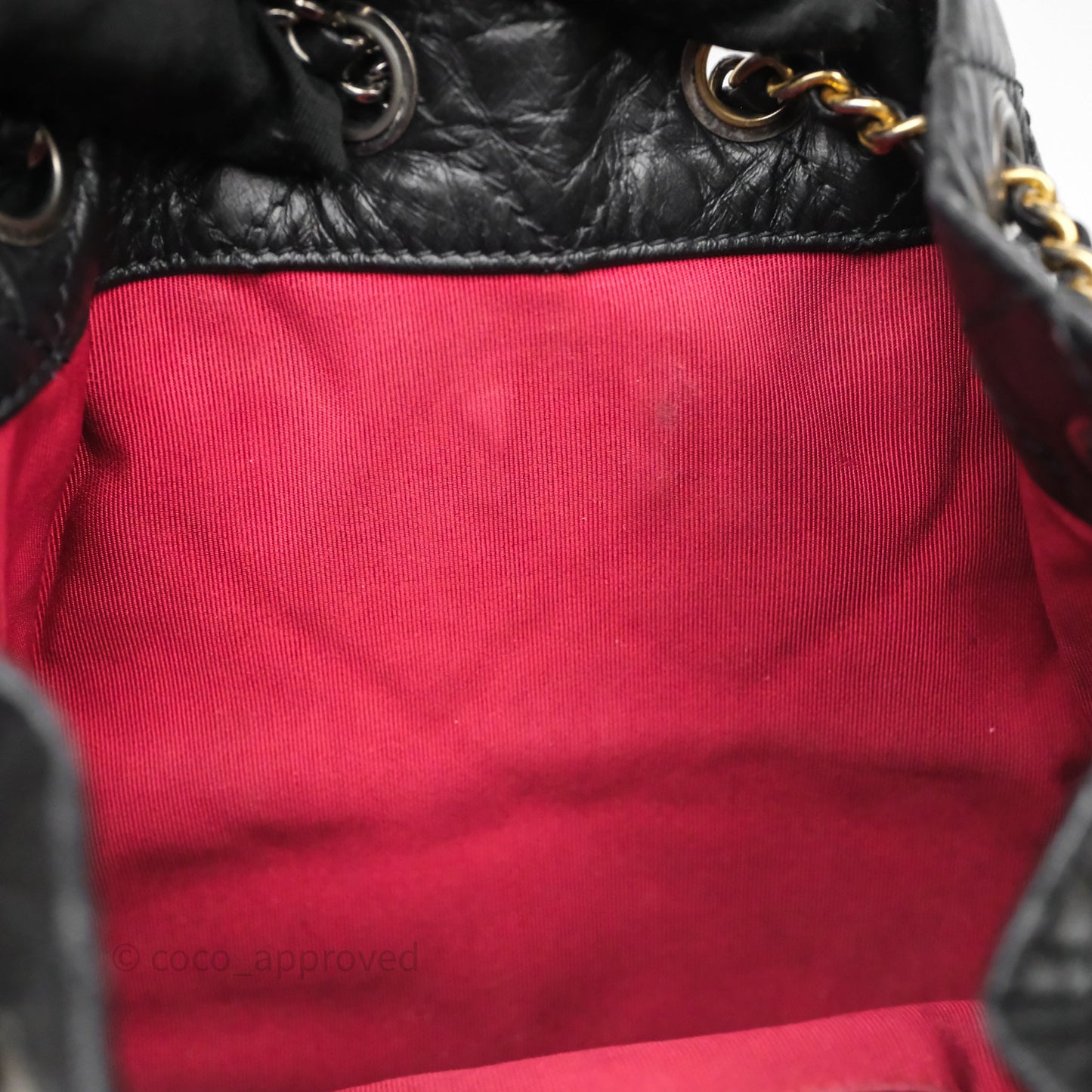 Chanel Small Gabrielle Backpack Black Aged Calfskin