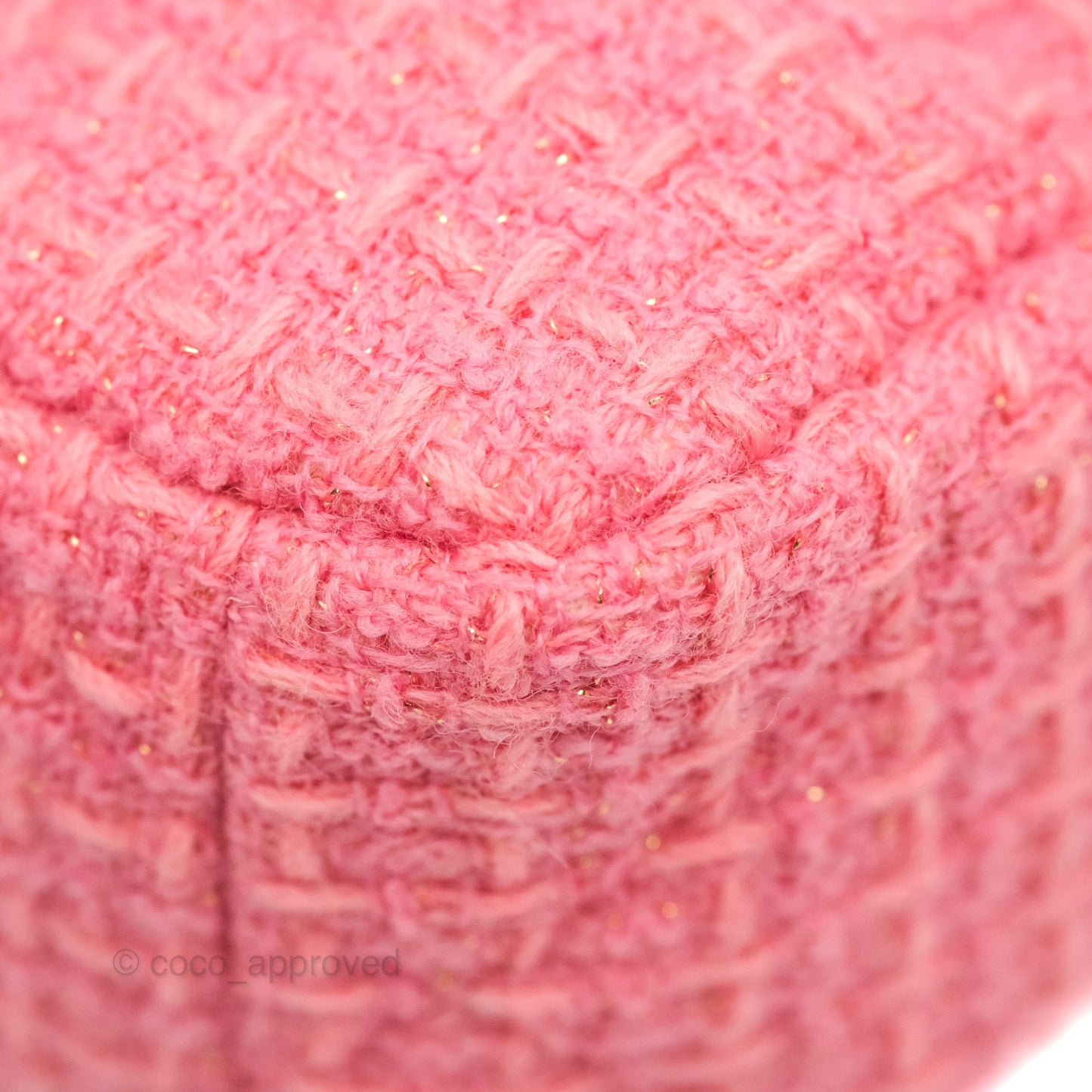 Chanel 19 Small Tweed Pink Glitter Mixed Hardware