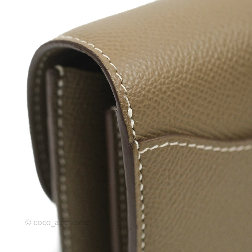 Hermès Constance Long To Go Wallet Etoupe Epsom Gold Hardware