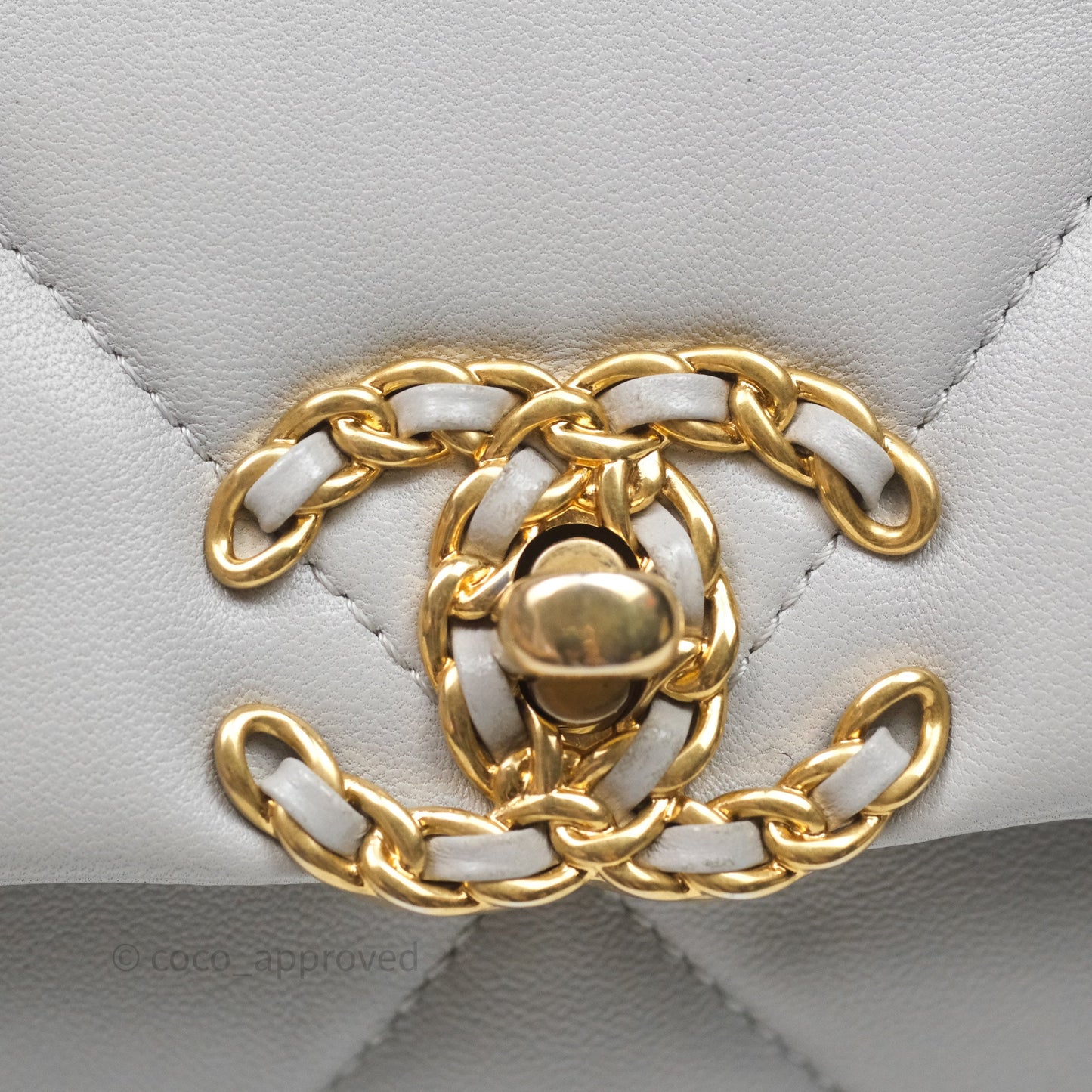 Chanel 19 Small Light Grey Mixed Hardware
