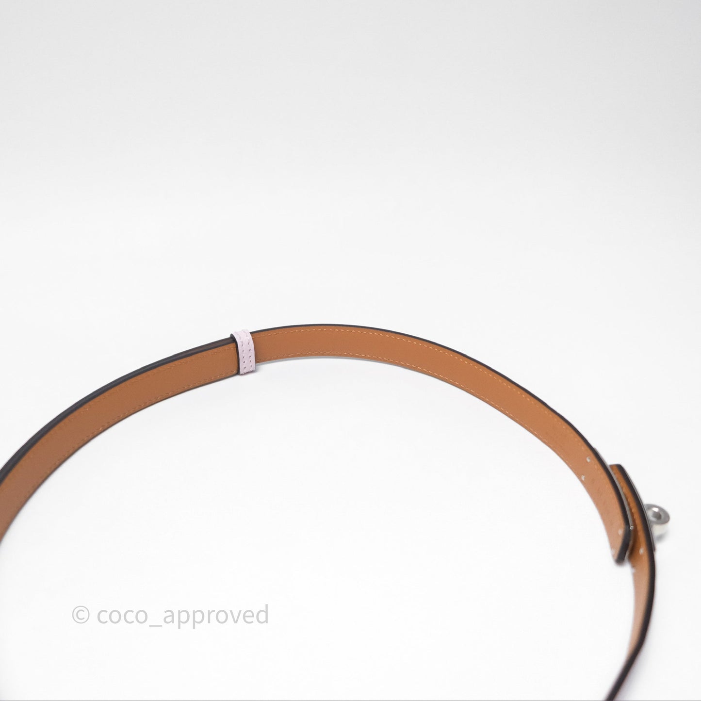 Hermès Epsom Kelly Pocket 18 Belt Mauve Pale 09 Palladium Hardware