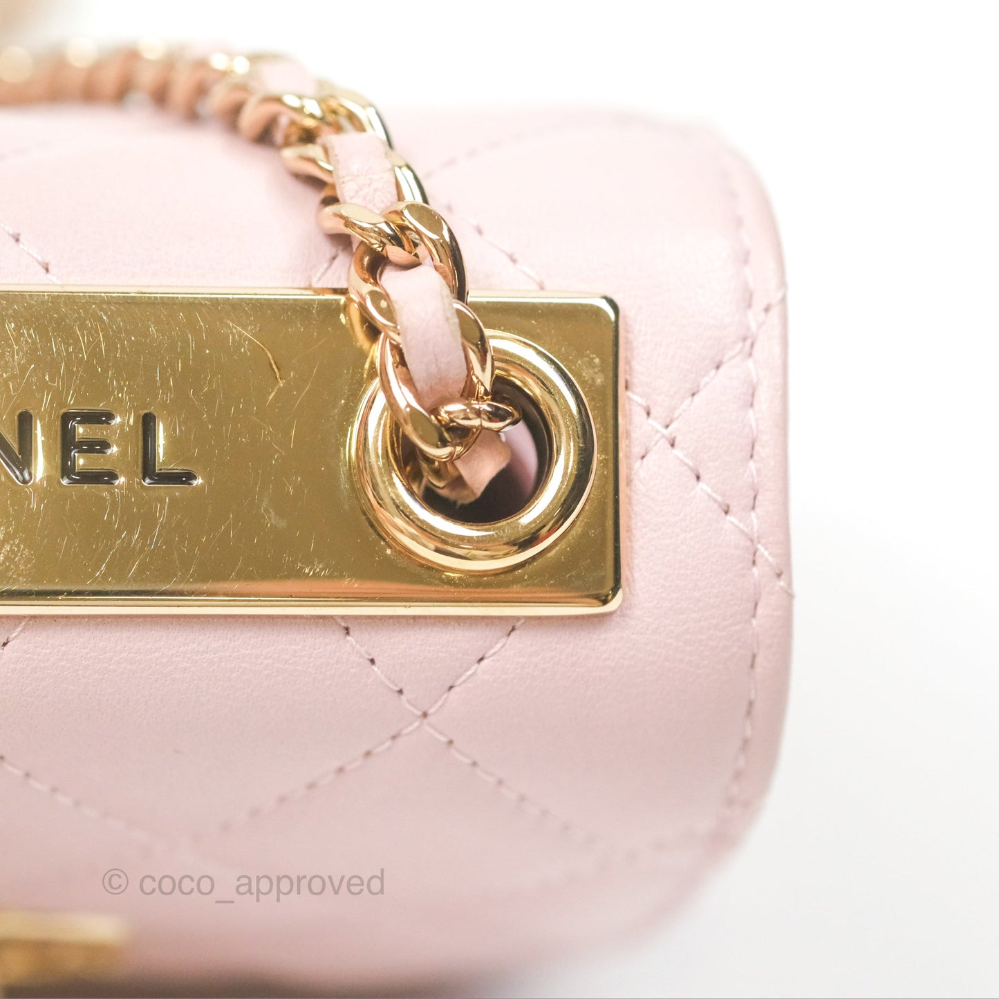 Chanel Mini Quilted Trendy CC Clutch With Chain Lilac Rose Clair Lambskin Gold Hardware