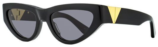 Luxury Bottega Veneta Women's Cat Eye Sunglasses BV1176S 001 Black/Gold 55mm