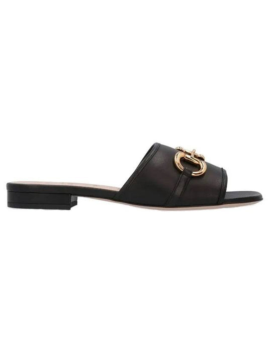 Luxury Gucci Trending 2025 Horsebit Slide Sandals Black