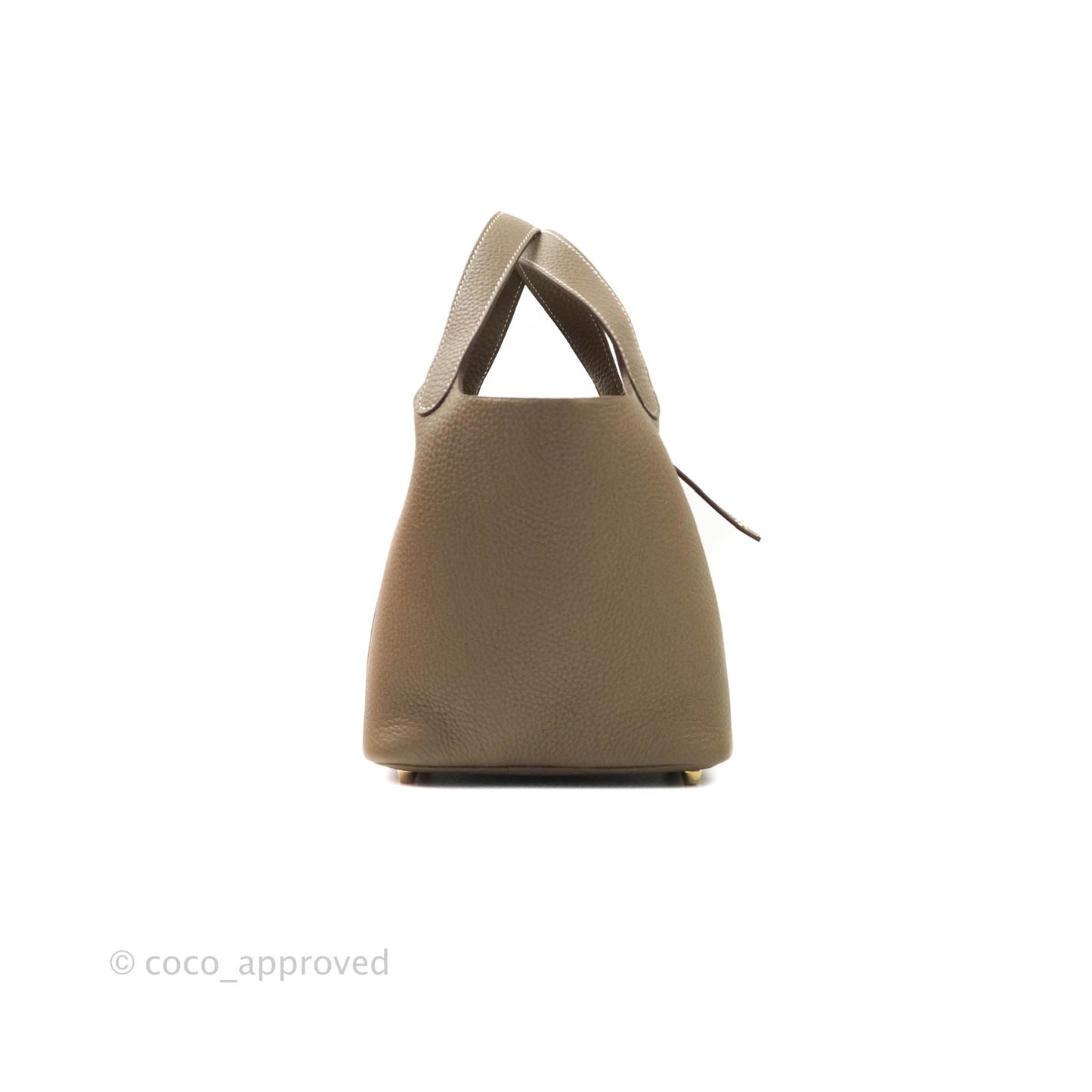 Hermès Taurillon Clemence Picotin Lock 18 PM Etoupe Gold Hardware