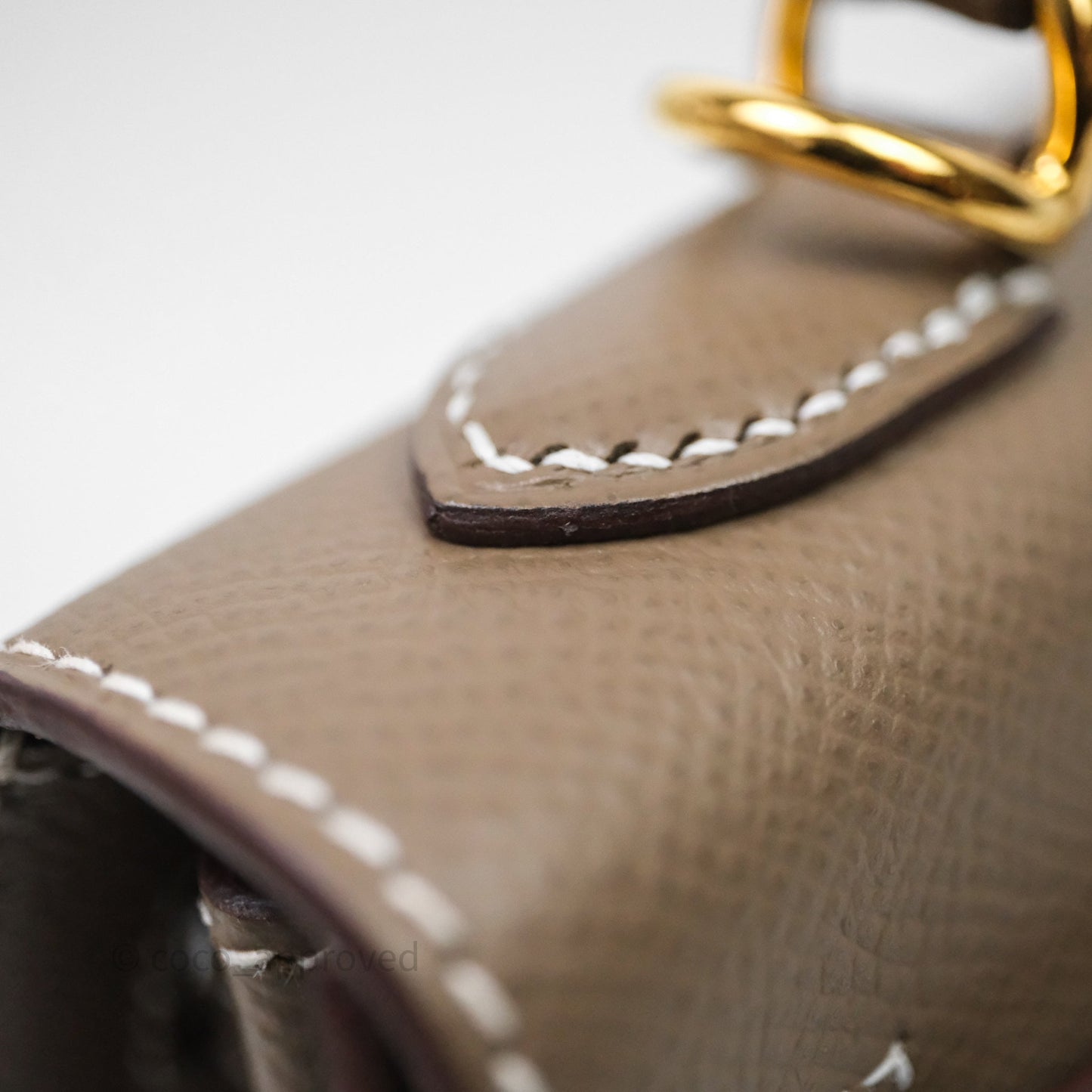Hermes Kelly 25 Etoupe 18 Epsom Gold Hardware