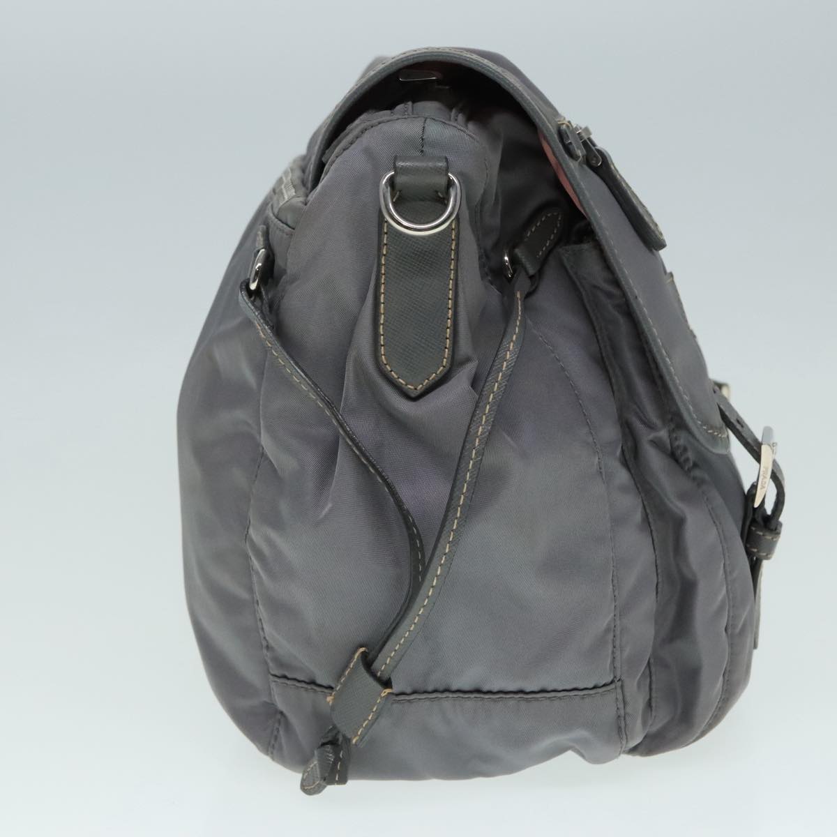 Luxury Prada Shoulder Bag Nylon Gray  89792