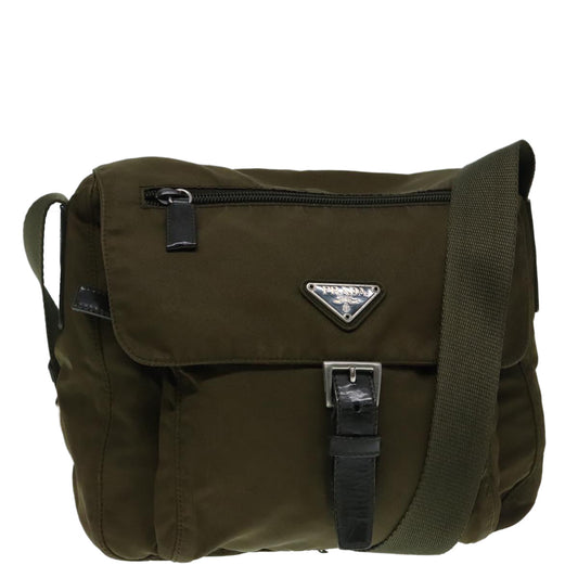 Luxury Prada Shoulder Bag Nylon Khaki  89795