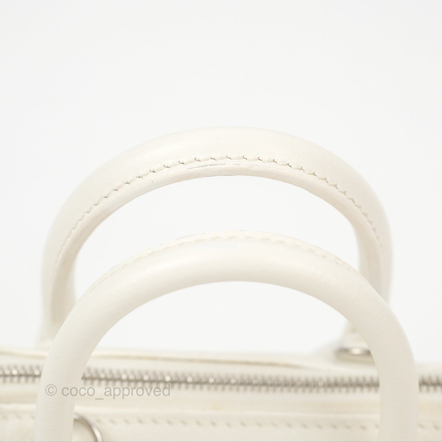 Hermès Mini Bolide 1923 White/Lime Evercolor Palladium Hardware