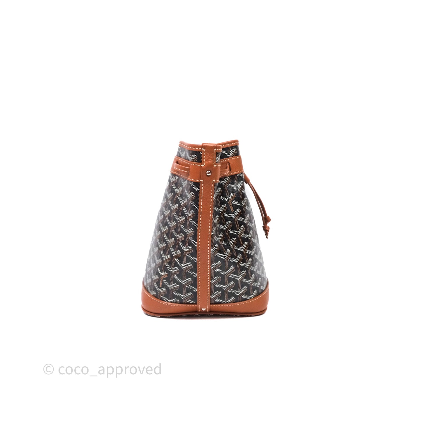 Goyard Petit Flot Bucket Bag Black & Tan Goyardine