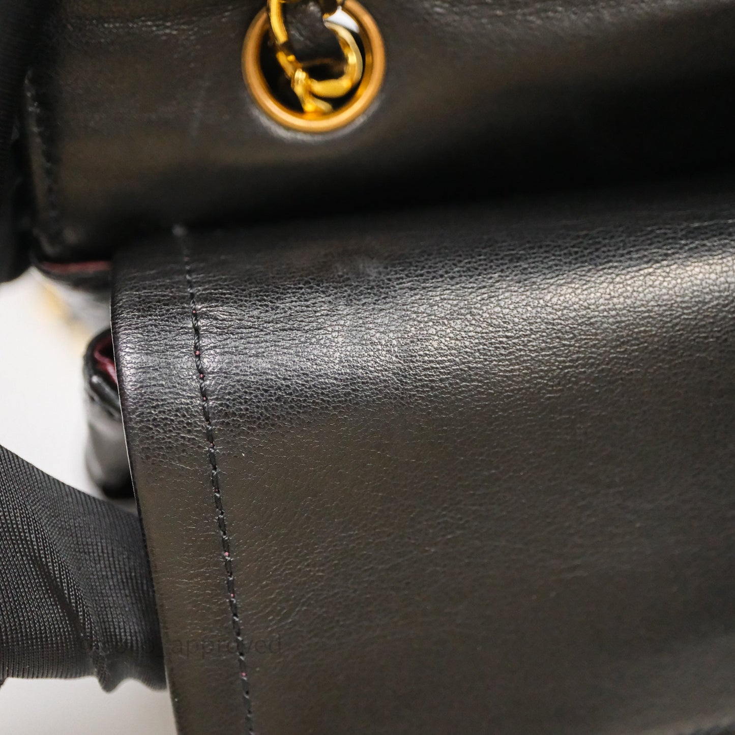 Chanel Quilted Vintage Flap Bag Lambskin Black 24K Gold Hardware