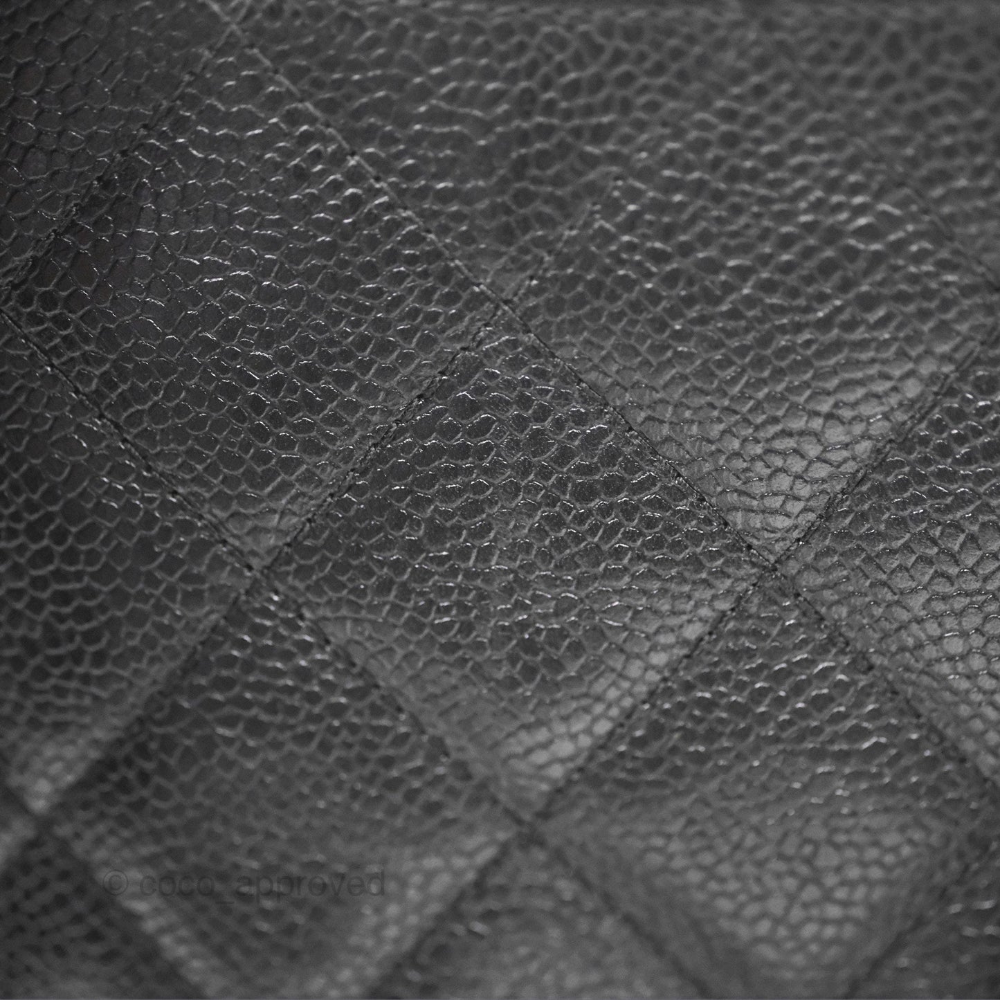 Chanel Vintage Quilted Shoulder Bag Black Caviar 24K Gold Hardware