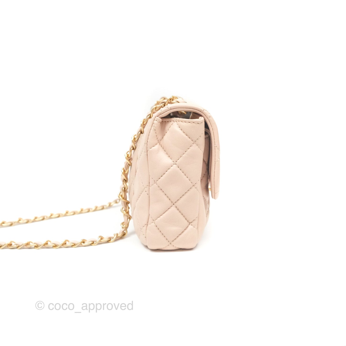 Chanel Flap Bag Pink Aged Gold Hardware