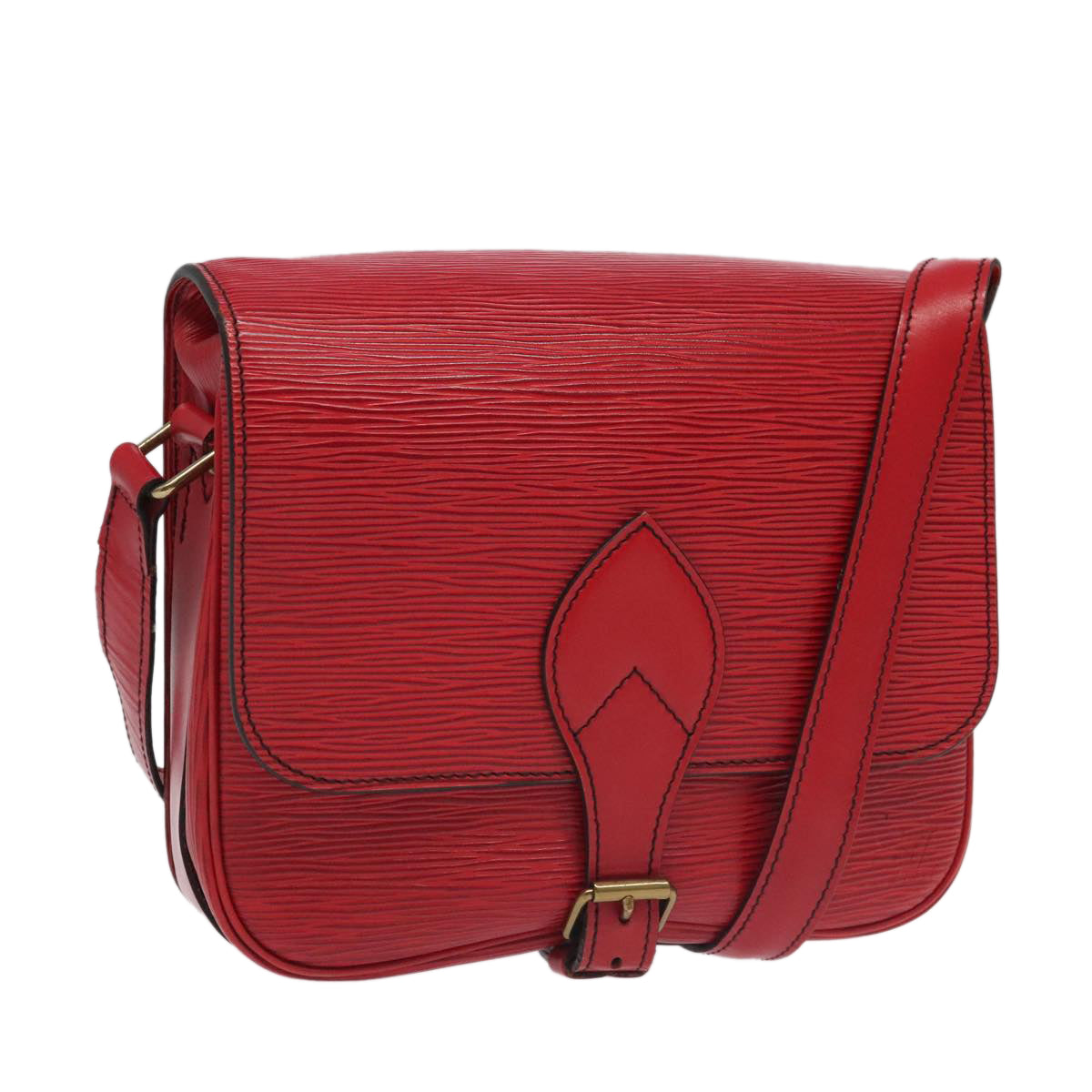 LOUIS VUITTON Epi Cartesier MM Shoulder Bag Red M52247 LV 89830