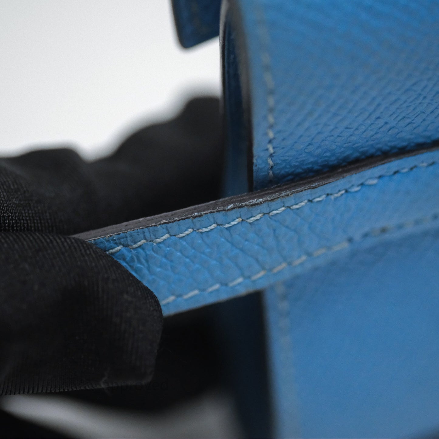 Hermès Kelly Depliant Wallet Blue Epsom Gold Hardware