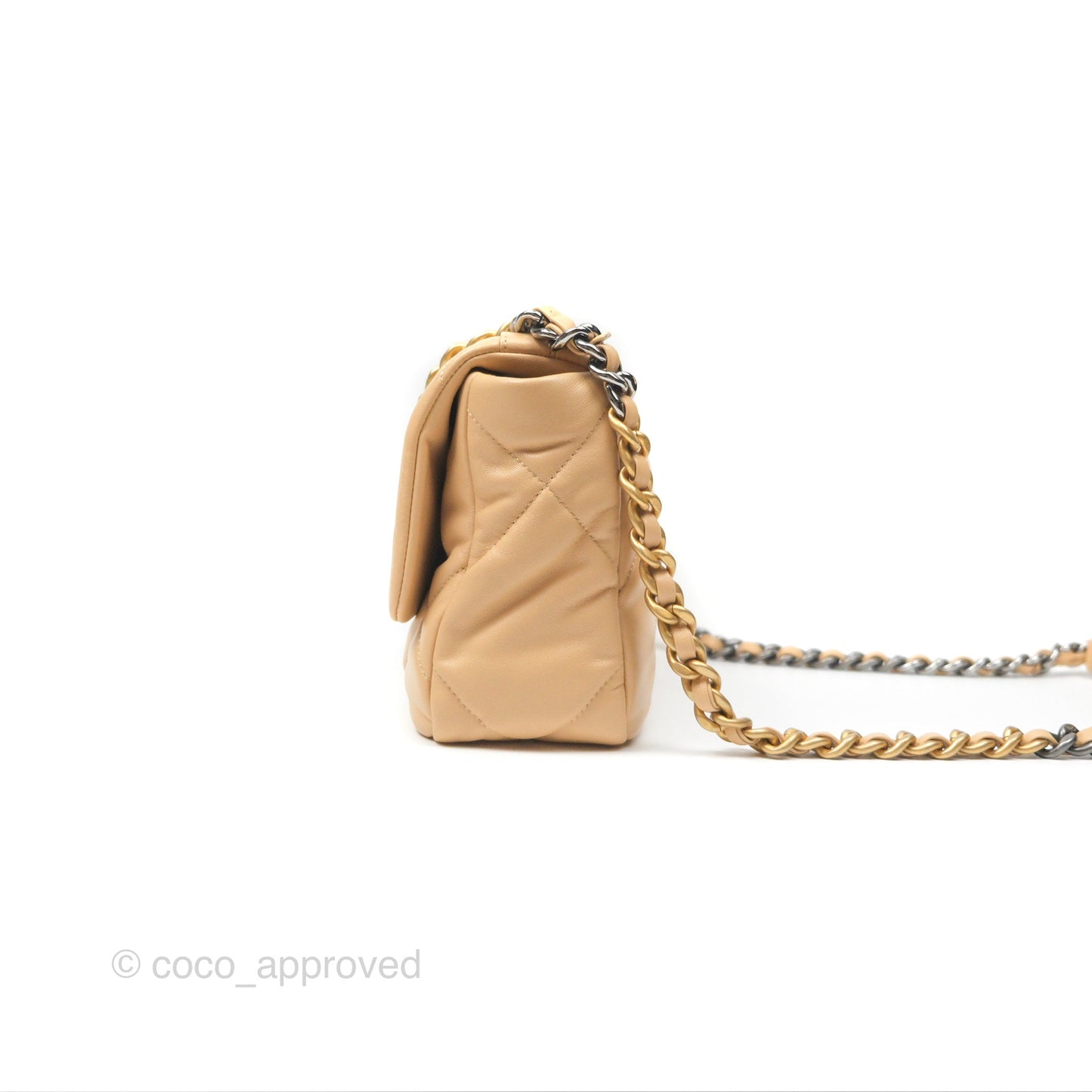 Chanel 19 Small Beige Mixed Hardware 22C
