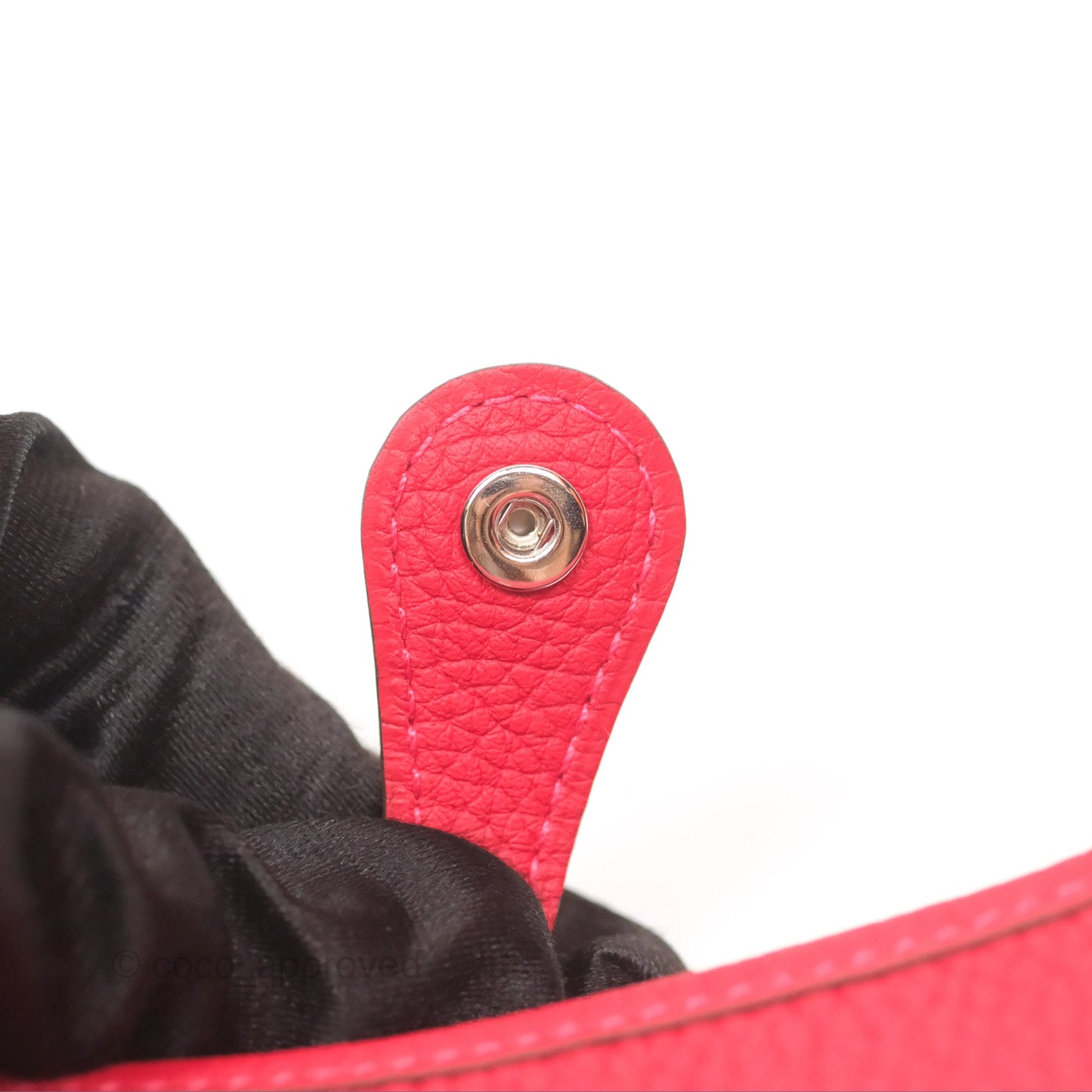 Hermès Mini Evelyne 16 Rouge Clemence Palladium Hardware