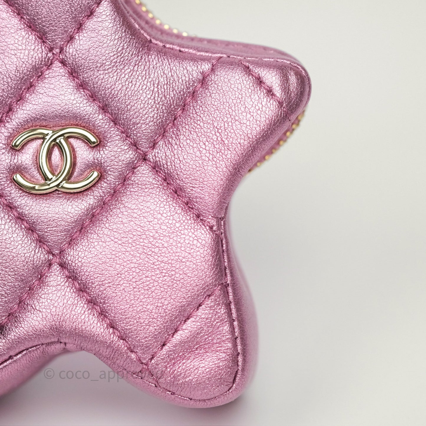 Chanel Hollywood Boulevard Flap with Star Coin Purse Lilac Pink Metallic Mirror Calfskin 24C