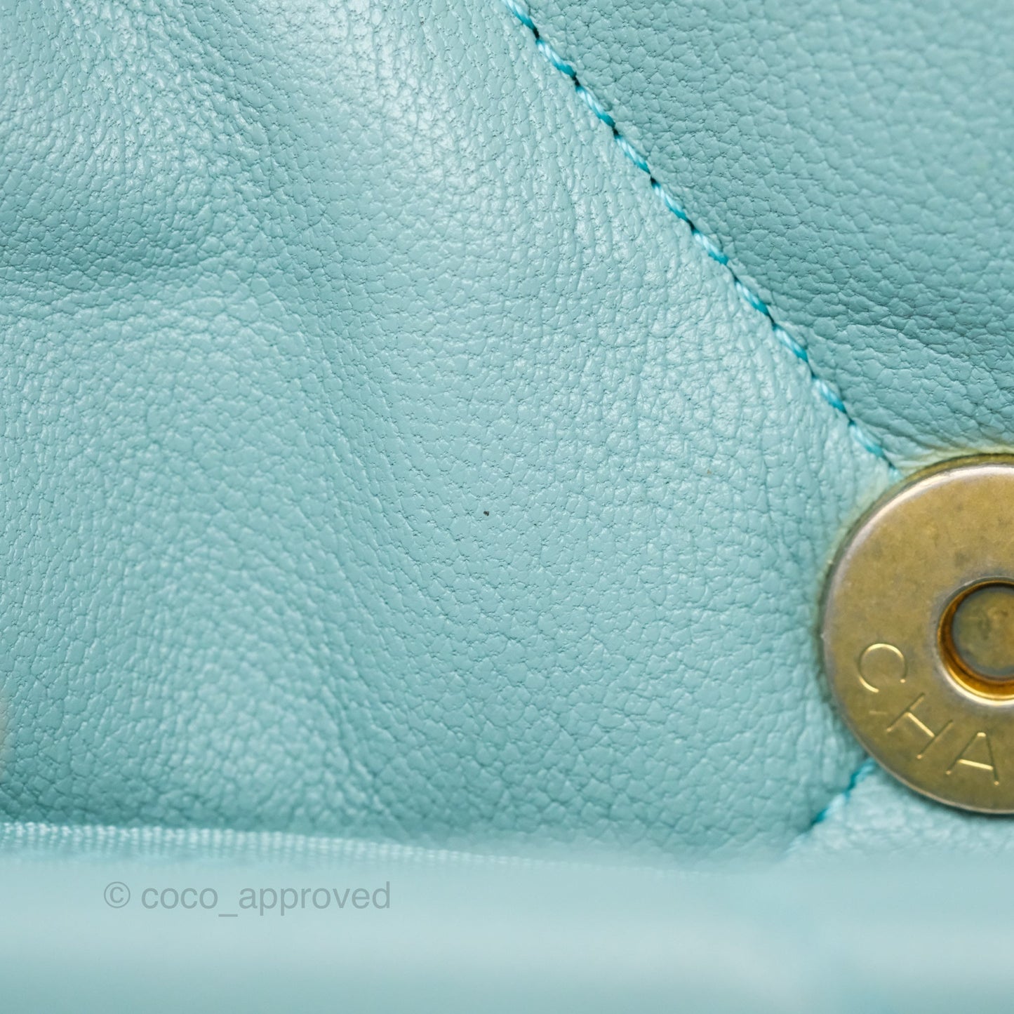 Chanel 19 Small Tiffany Blue Mixed Hardware