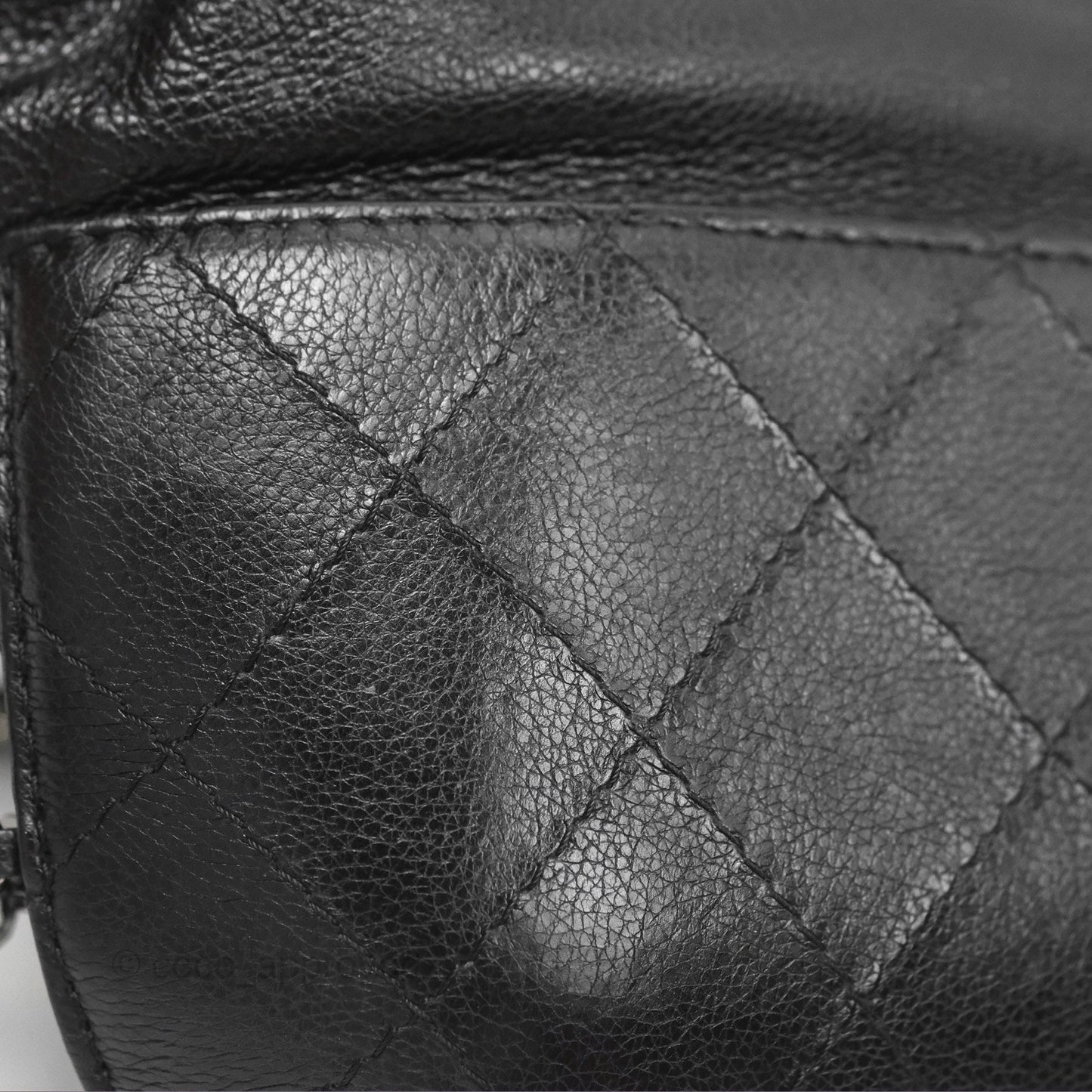 Chanel Small Gabrielle Drawstring Bucket Bag Black Aged Calfskin
