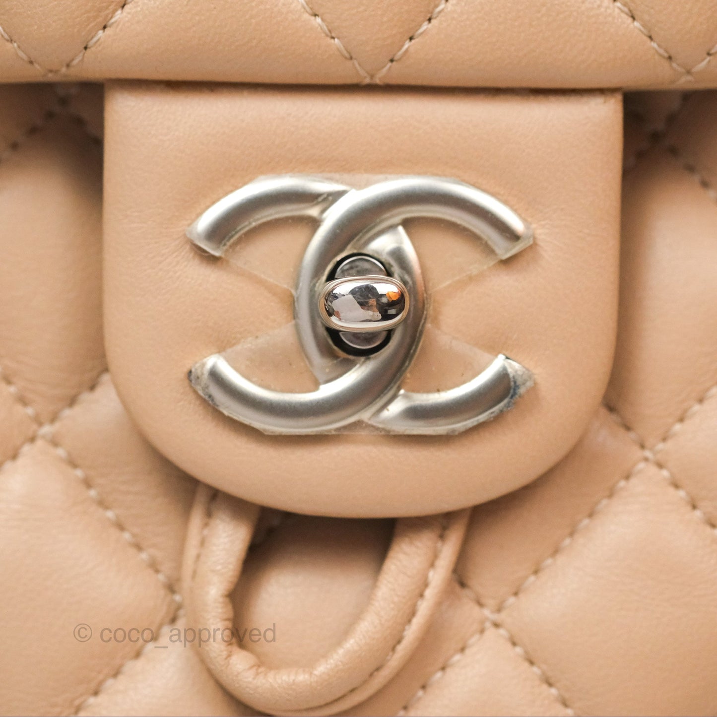 Chanel Quilted Small Urban Spirit Backpack Beige Lambskin Silver Hardware