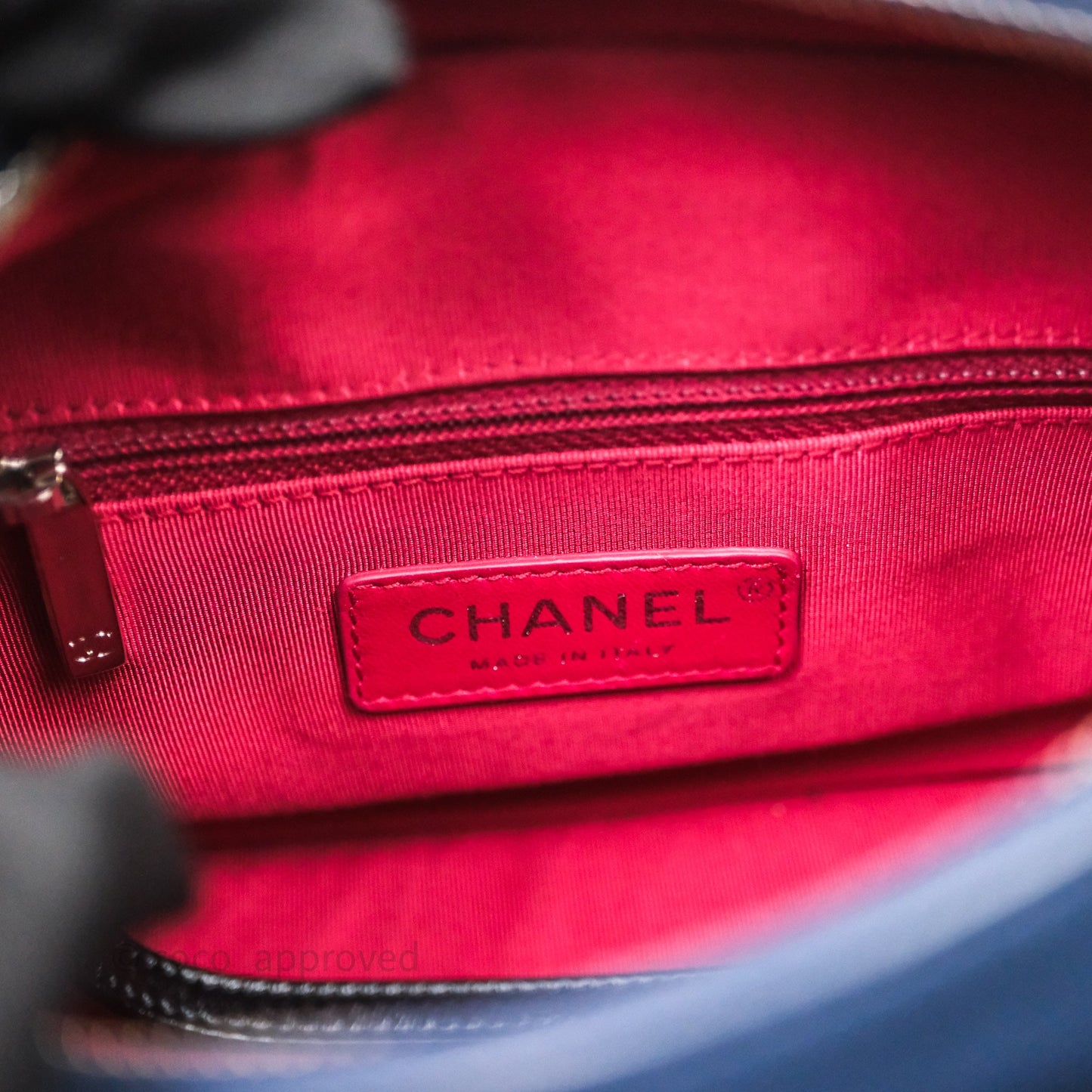 Chanel Quilted Small Gabrielle Hobo Navy Black Aged Calfskin Mixed Hardware